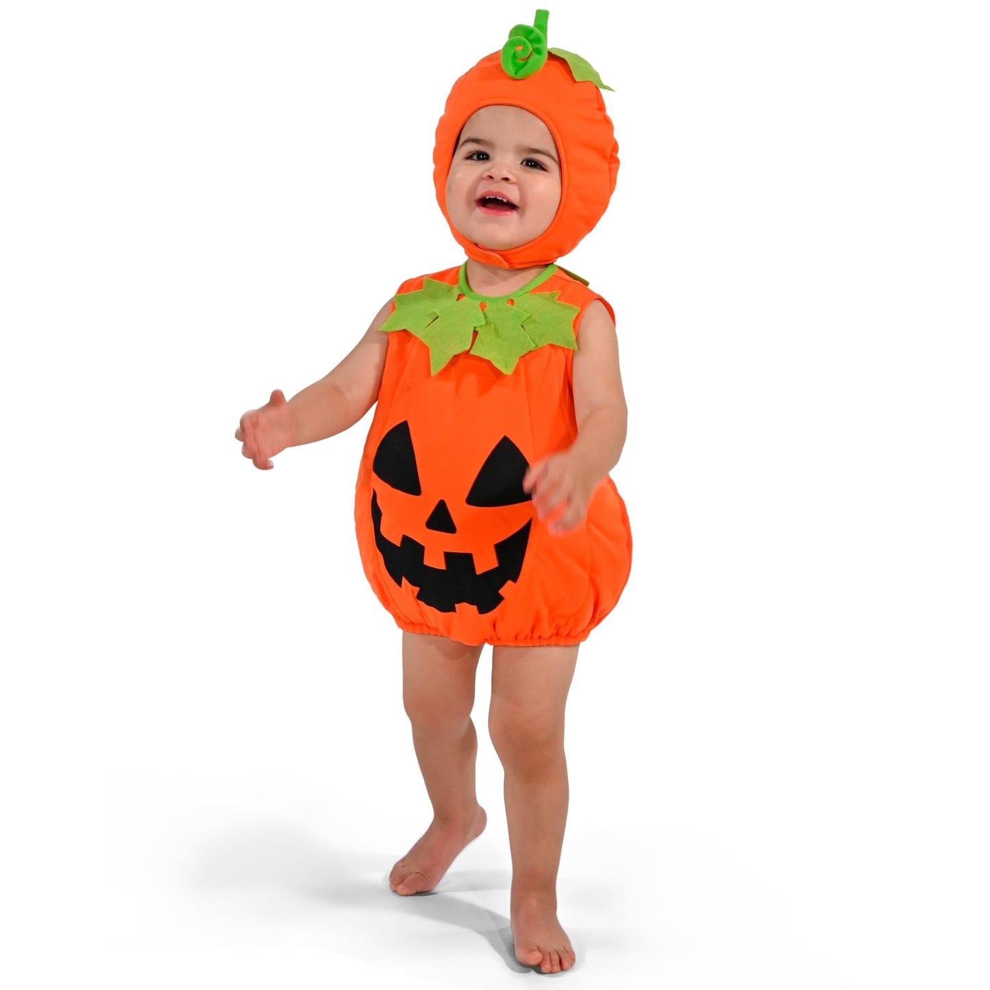 Spooktacular Creations Baby Pumpkin Costume, Cute Pumpkin Outfit, Orange Sleeveless Halloween Costume for Dress Up Party (3T (3-4 yrs))