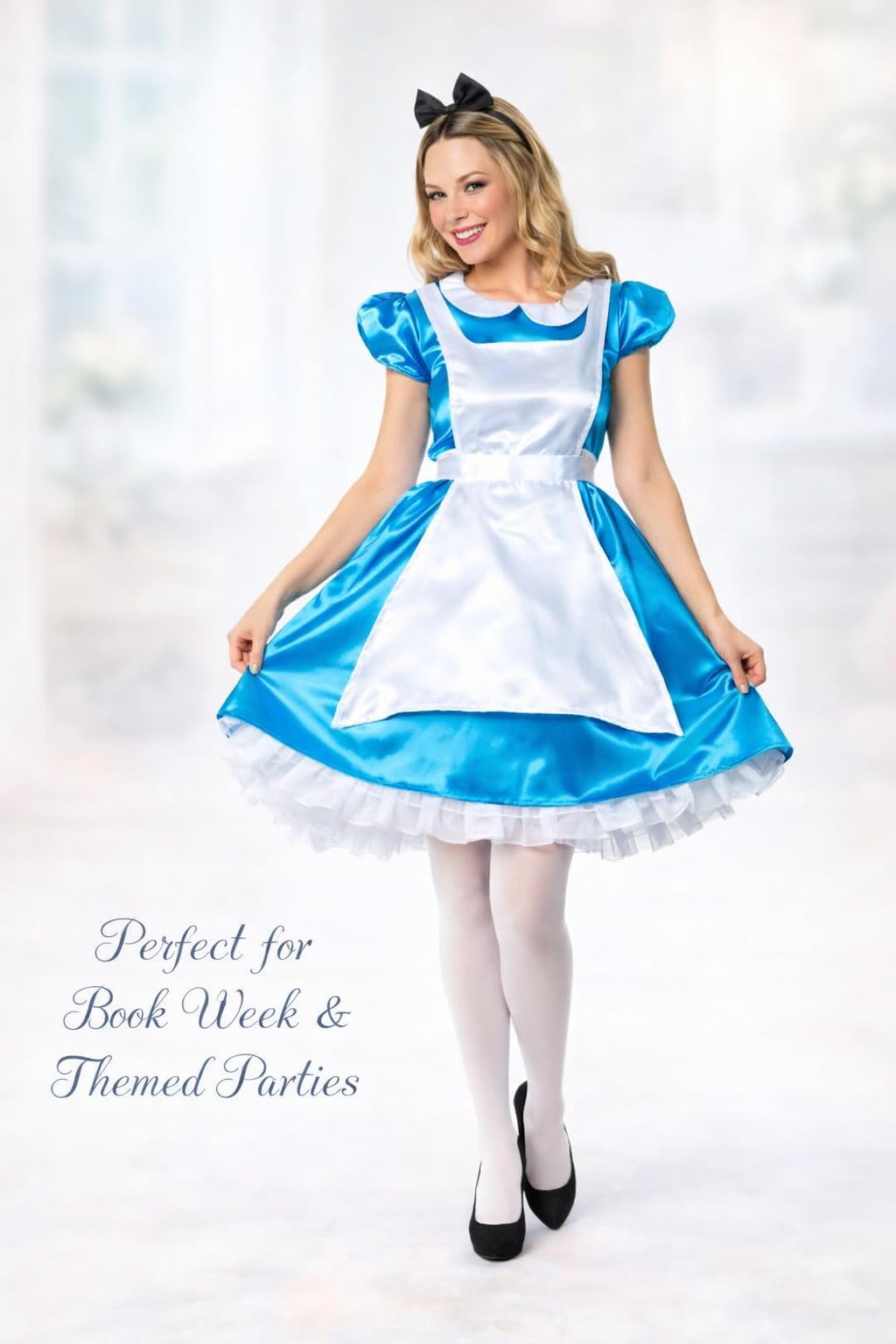 SoWest Storybook Princess Fancy Dress Costume for Girls – Elegant Dress with Underskirt and Matching Headband | Small to XX-Large Sizes for Themed Parties, Cosplay, Halloween - L