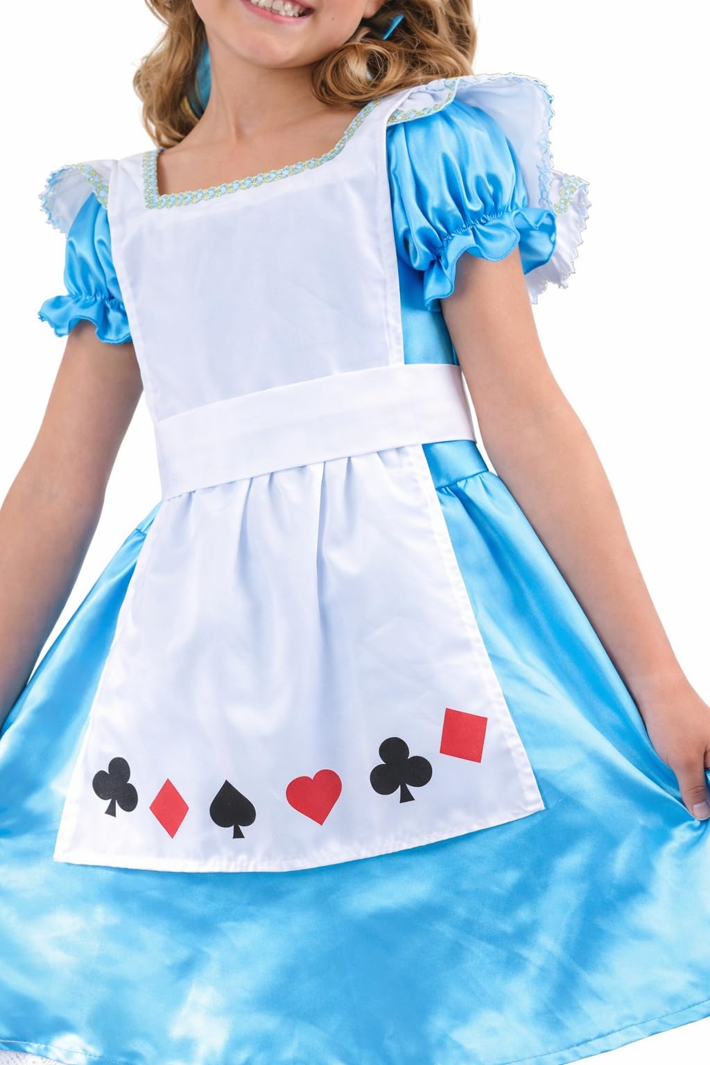 Wicked Costumes Girls Storybook Alice Fancy Dress Costume – Classic Blue Dress & White Pinafore Outfit for World Book Day, Book Week, Parties & School Events – Medium (5–7 Years)