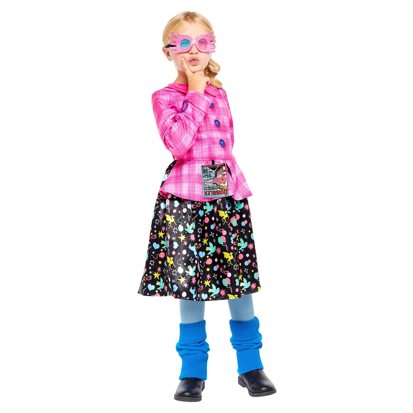 amscan 9918539 - Girls Officially Licensed Harry Potter Luna Lovegood Kids Fancy Dress Costume Age: 12-14yrs, Rose