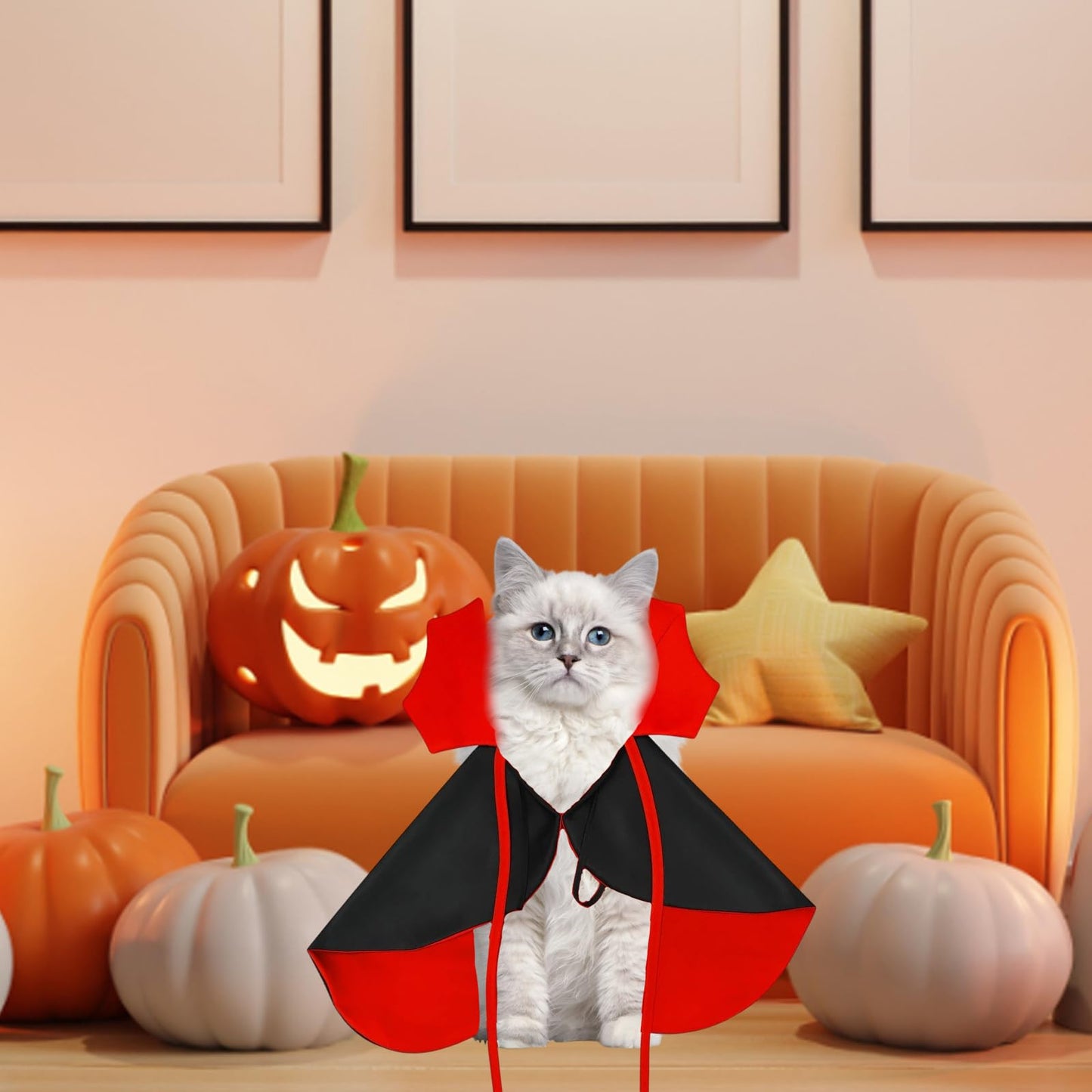 Halloween Cat Costumes - Vampire Cape for Dogs and Cats - Pet