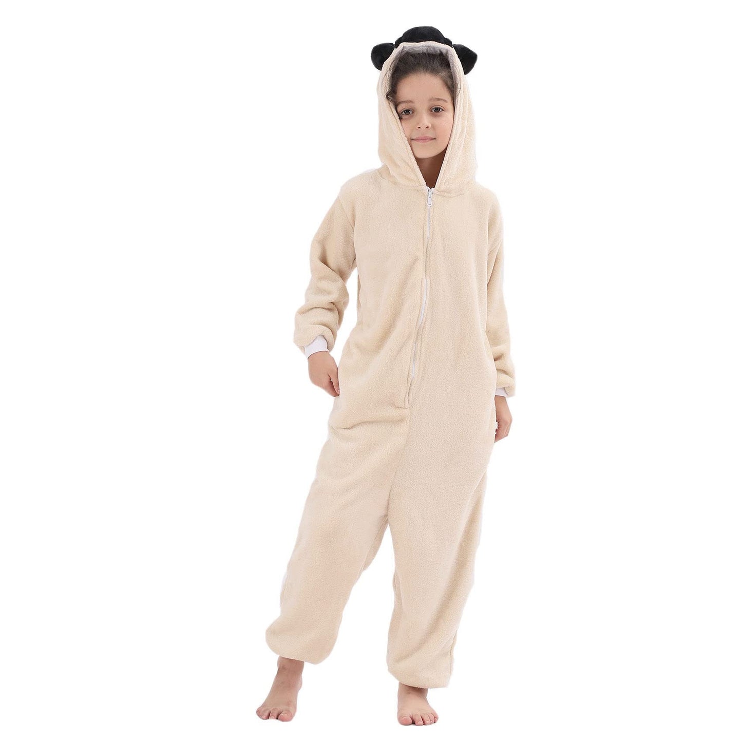 Flannel Dog Costume Cosplay Halloween Animal Onesie for Kids Adults