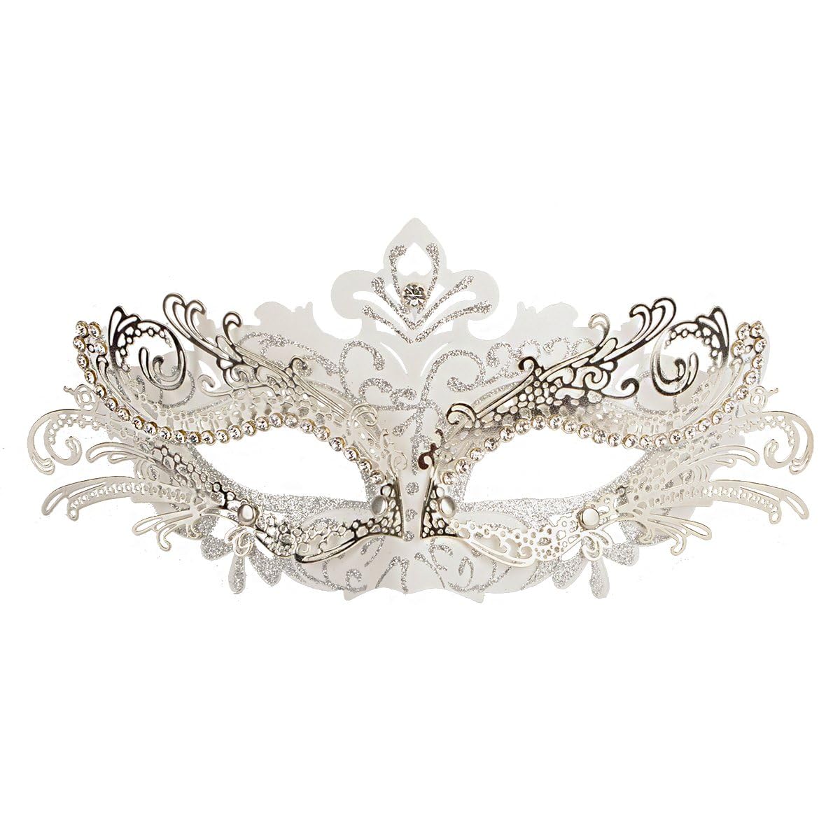 Hoshin Masquerade Mask, Mardi Gras Deecorations Venetian Masks for Womens (White)