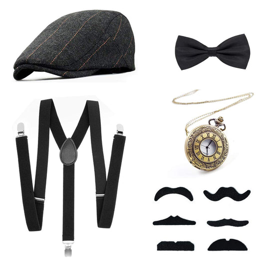 1920s Gatsby Costume for Men Fancy Dress Accessories Set - Panama