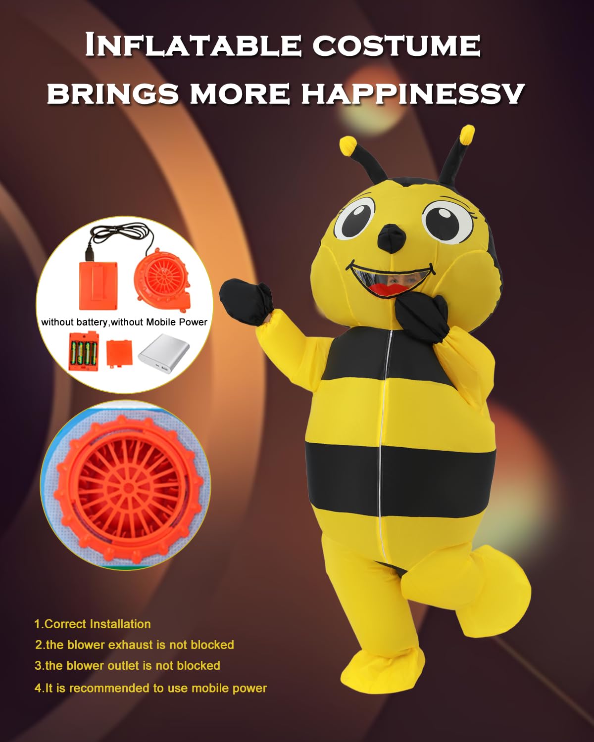 Inflatable Bee Costume for Adults - Inflatable Costumes for Men