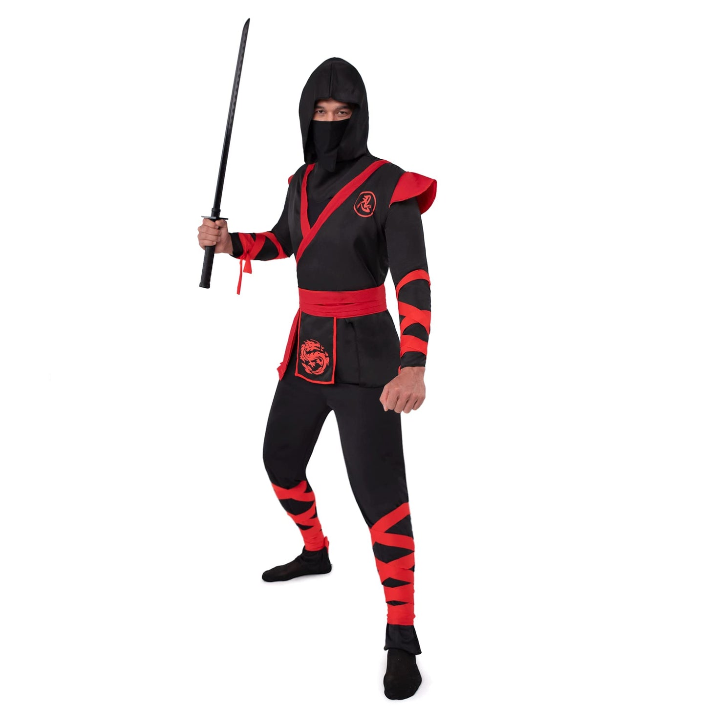 Men Ninja Deluxe Costume for Adult Halloween Dress Up Party - Trick (image 3)
