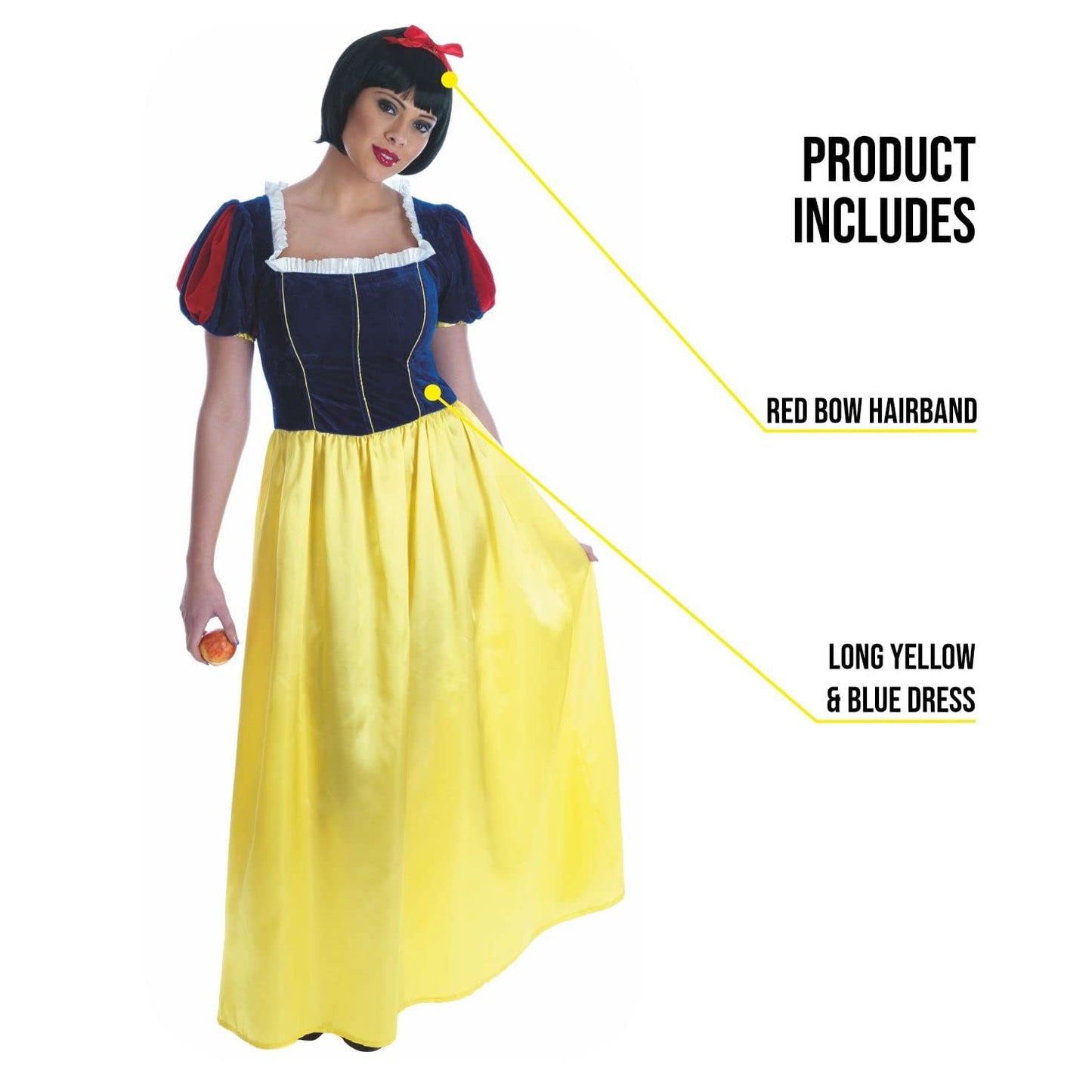 Fun Shack Fairytale Princess Costume For Women, Storybook Fancy Dress, World Book Day Outfit, Ladies Princess Gown XX-Large