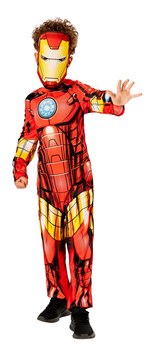 Rubies 3013223-4 Iron Man Child Costume, Green Collection Kids Fancy Dress, Boys, Multicoloured, 3-4 Years Halloween