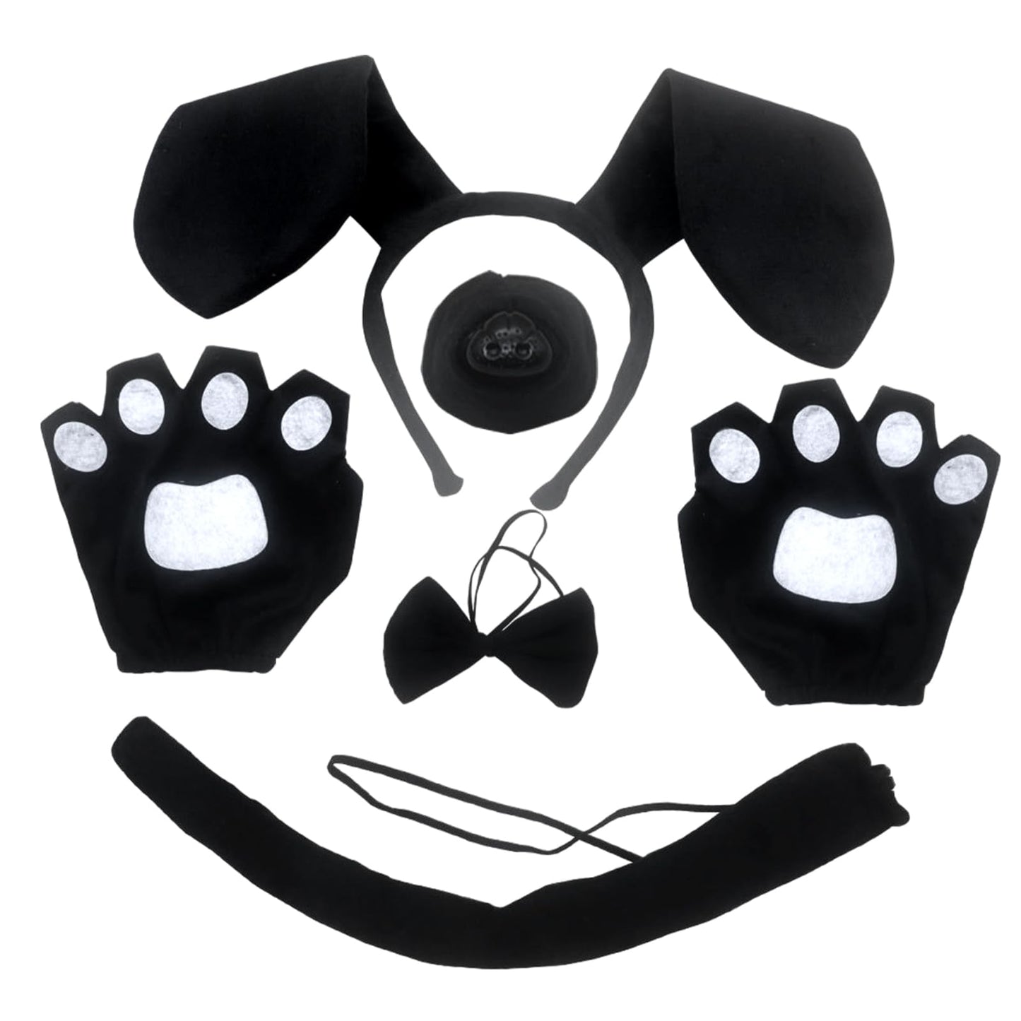 Black and White Puppy Dog Costume Set Costume for Dogs Includes