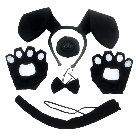 Black and White Puppy Dog Costume Set Costume for Dogs Includes