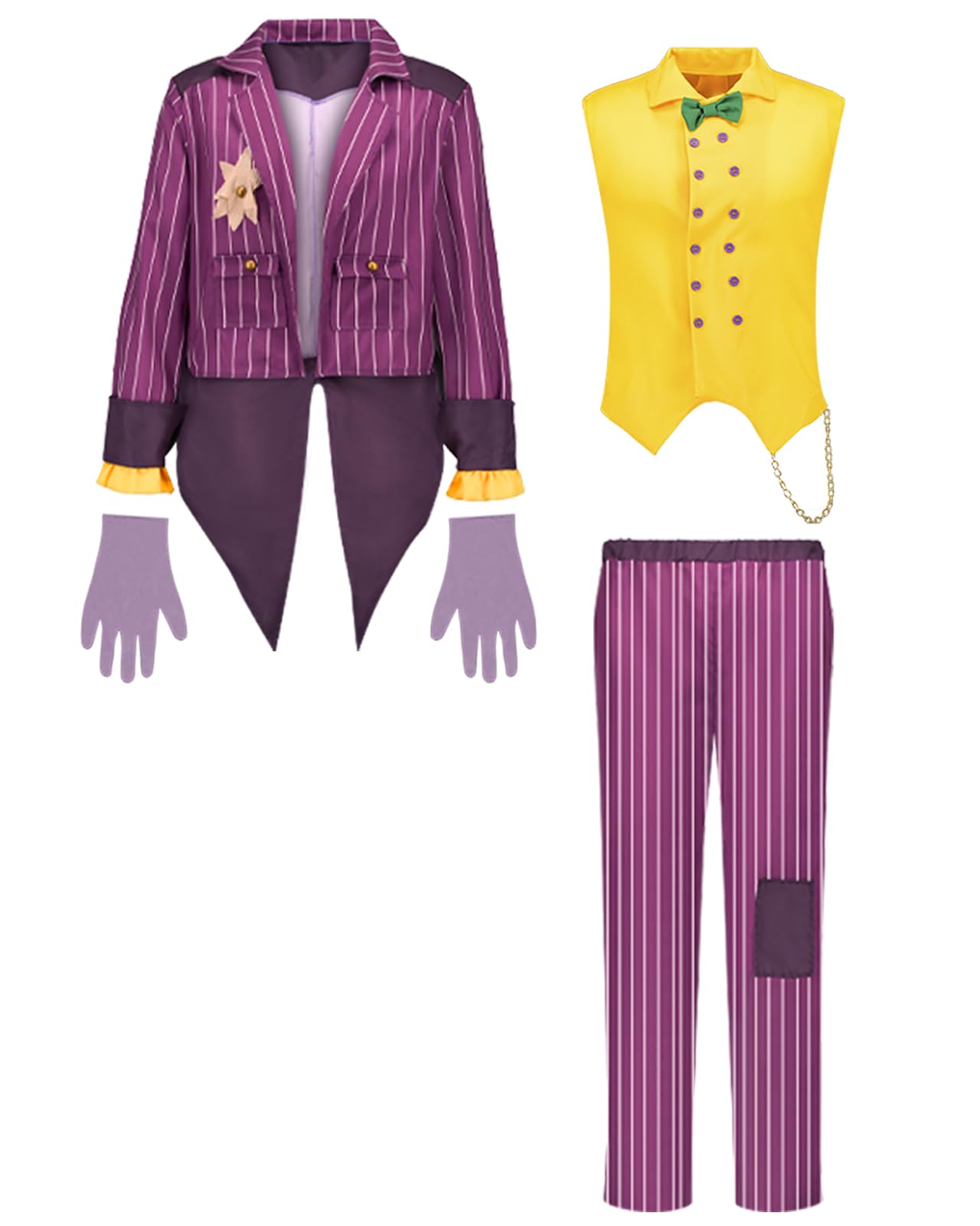 Funidelia Official Joker Arkham City Costume for Men, Joker Suit for Adult, Halloween and Carnival Costumes - Size XL