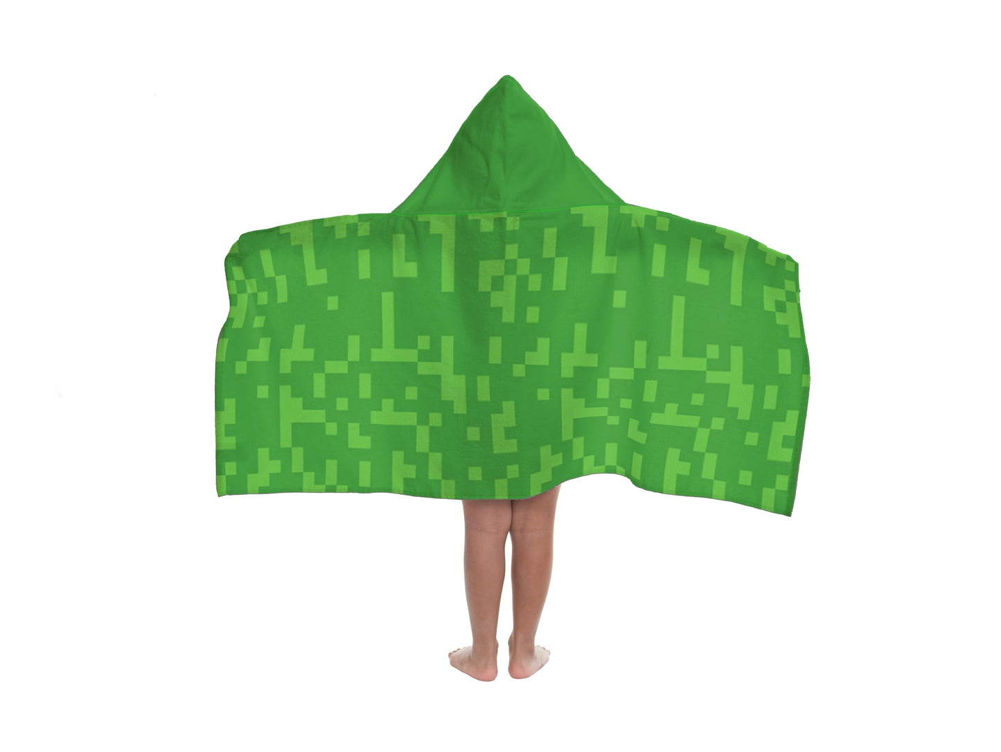 Minecraft Creeper Hooded Towel - 56 X Kids Super Soft Bath Towel