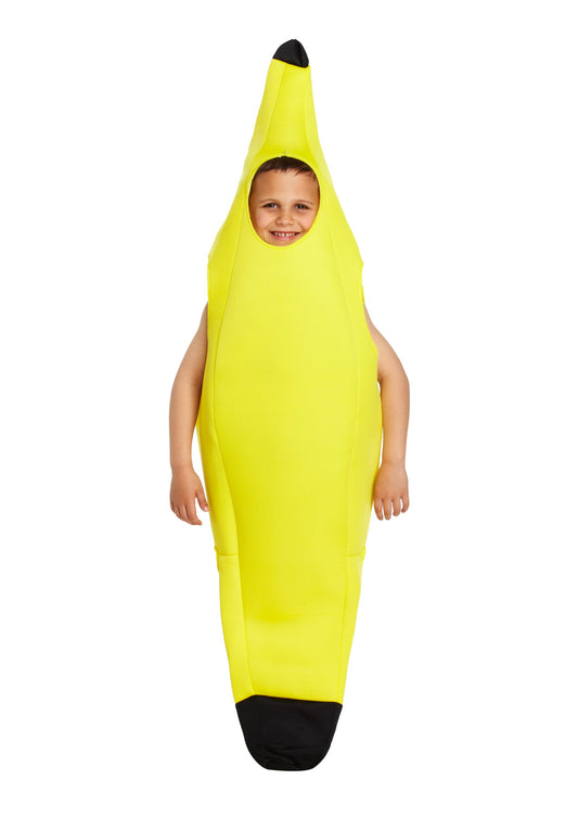 Yellow banana kids fancy dress costume for ages 10-12