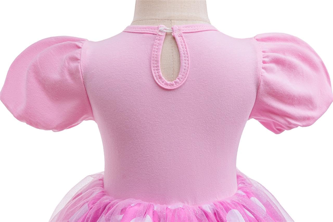 Lito Angels Baby Girls Bodysuit Romper, Pink, 0-3 Months