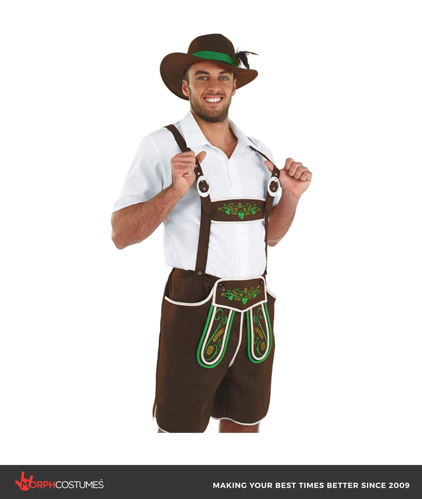 Fun Shack Lederhosen Men Costume, October Festival Costume For Men, Oktoberfest Costumes, Fancy Dress For Adults, Large