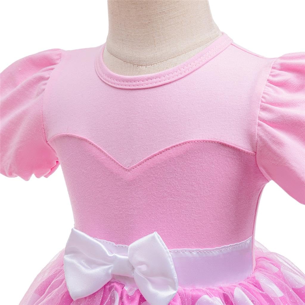 Lito Angels Baby Girls Bodysuit Romper, Pink, 0-3 Months