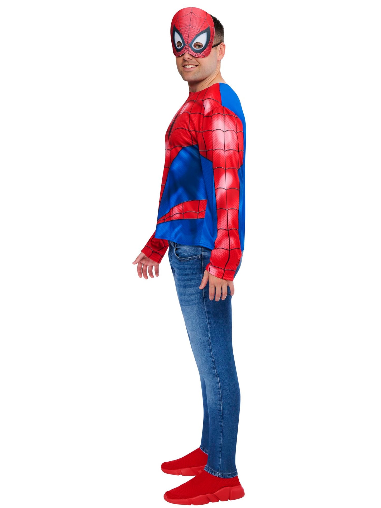 Rubies Official Spider-Man Top, Adult Fancy Dress, Size M-L