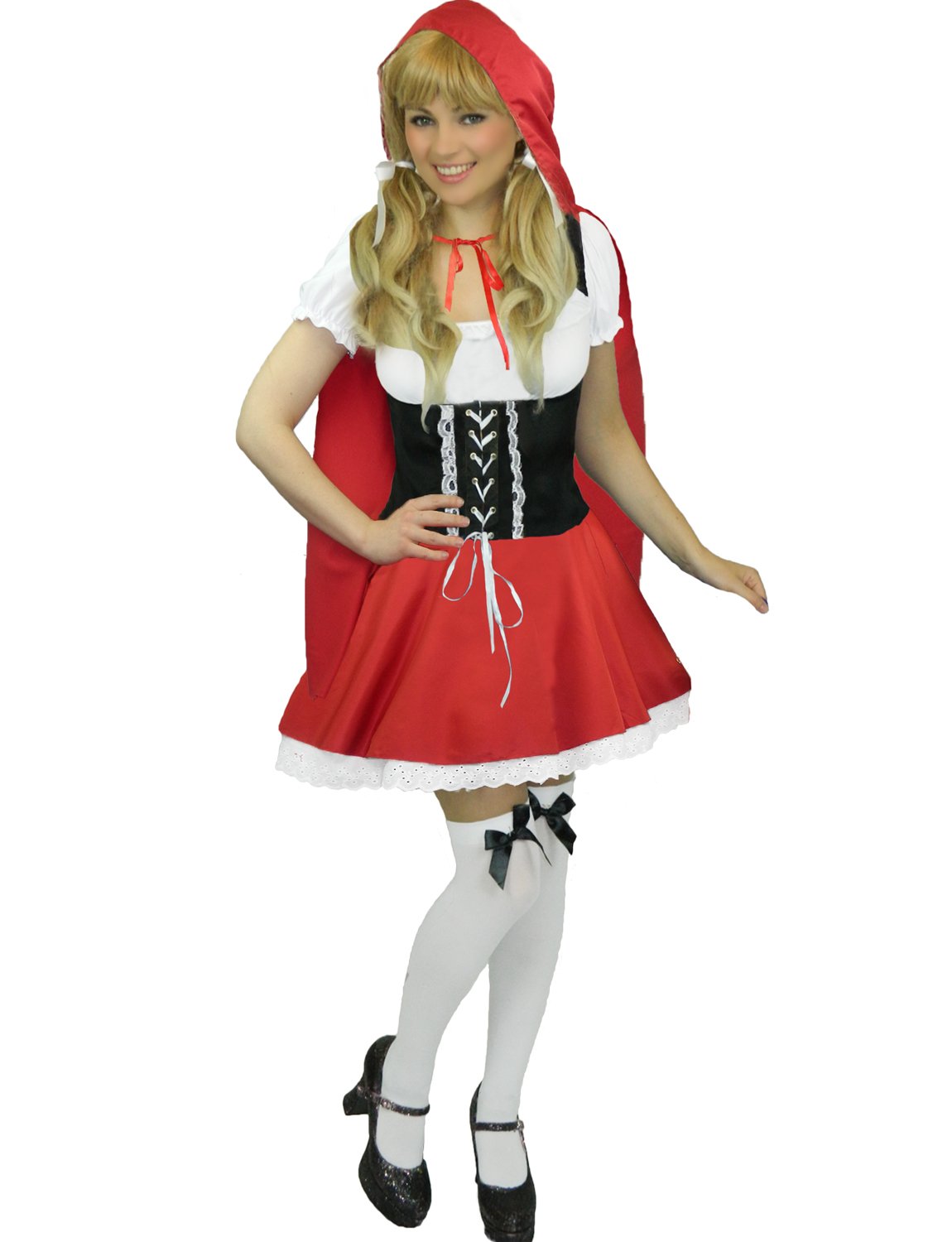 Yummy Bee Red Riding Hood Costume for Women - Sexy Halloween Fancy Dress - Plus Size 6-22