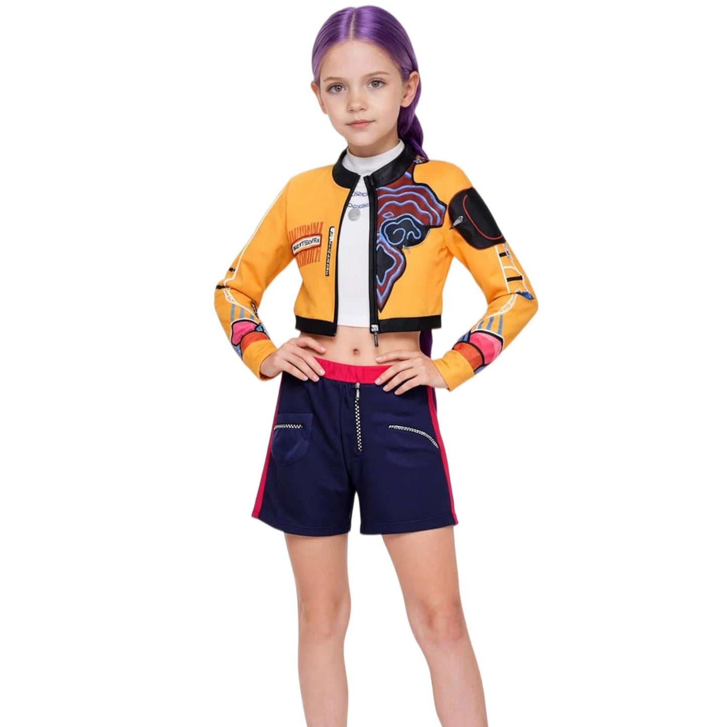 Rumi Costume for Kids Girls Pop Singers Dress Up Halloween Outfits