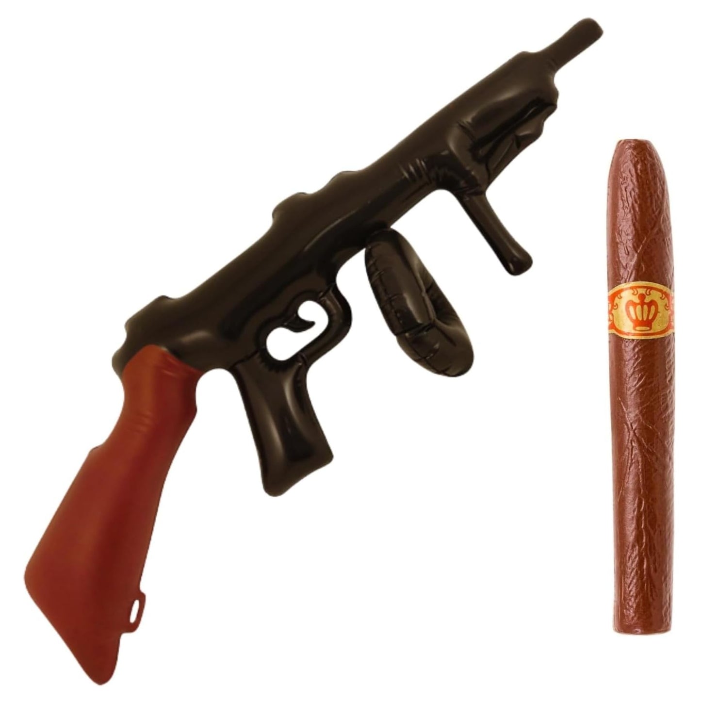 1920s Gangster Accessory Set - Inflatable Tommy and Machine Gun