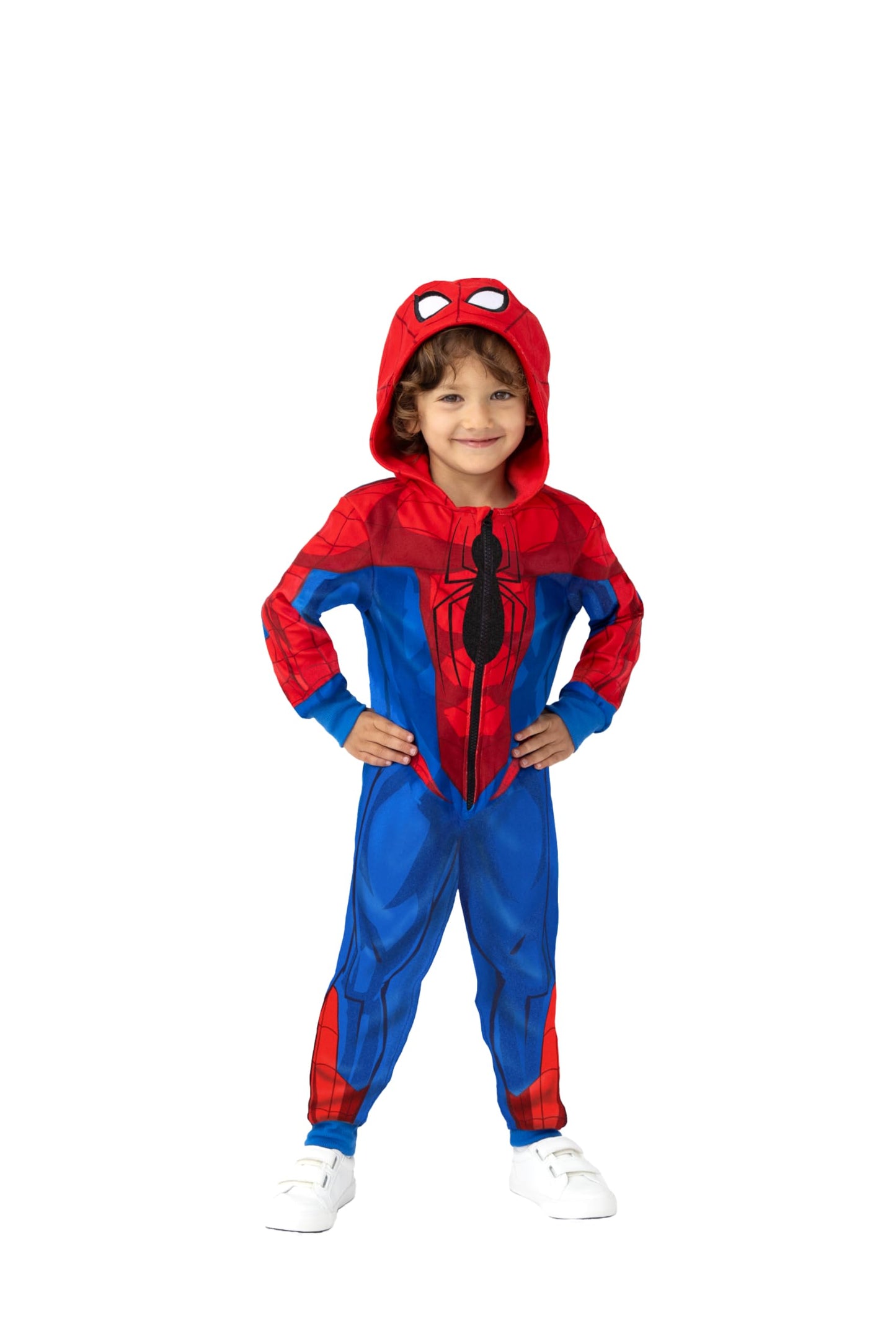 Blues Group Officially Licensed Spider-Man Kids Onesie - Marvel Nightwear for Boys - Superhero Zip-Up All-in-One - 3-4 Years