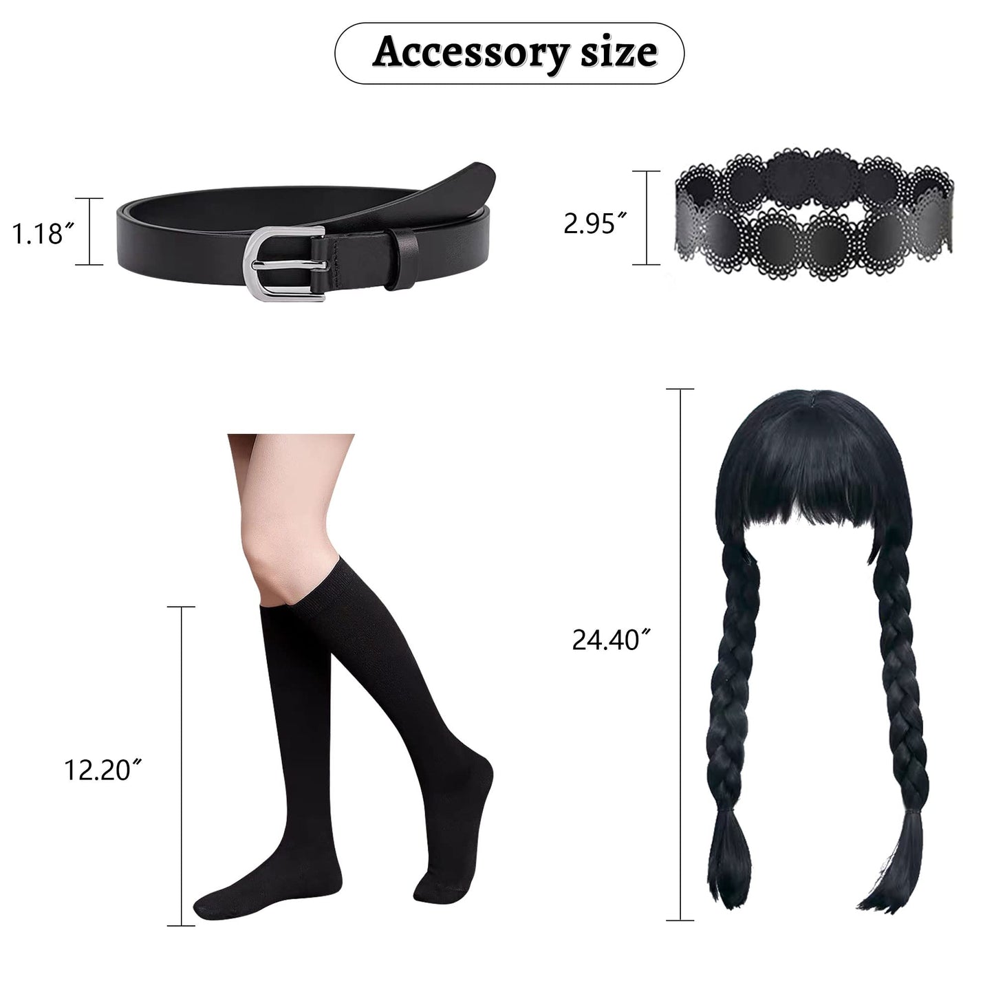 Beejirm Wednessday Costume Kids Black costume Girls Dress for Kids Black Costumes Carnival costumes Girls Party Dresses 4-13 Years
