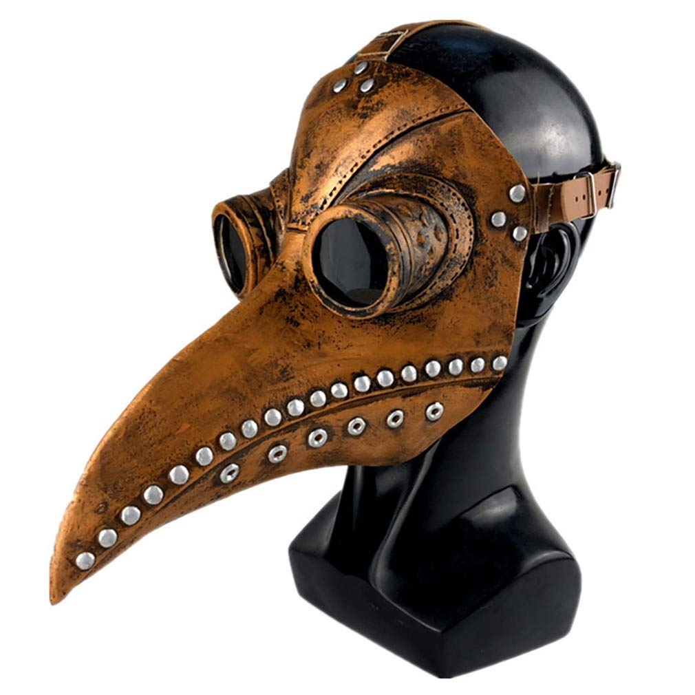 Plague Doctor Mask Latex Long Nose Bird Beak Steampunk Halloween