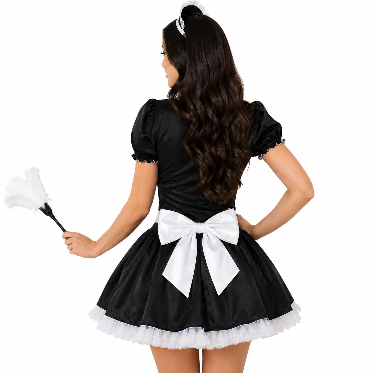 Plus Maid Outfits for Women Sexy Maid Costume Halloween Fancy Dress (image 2)