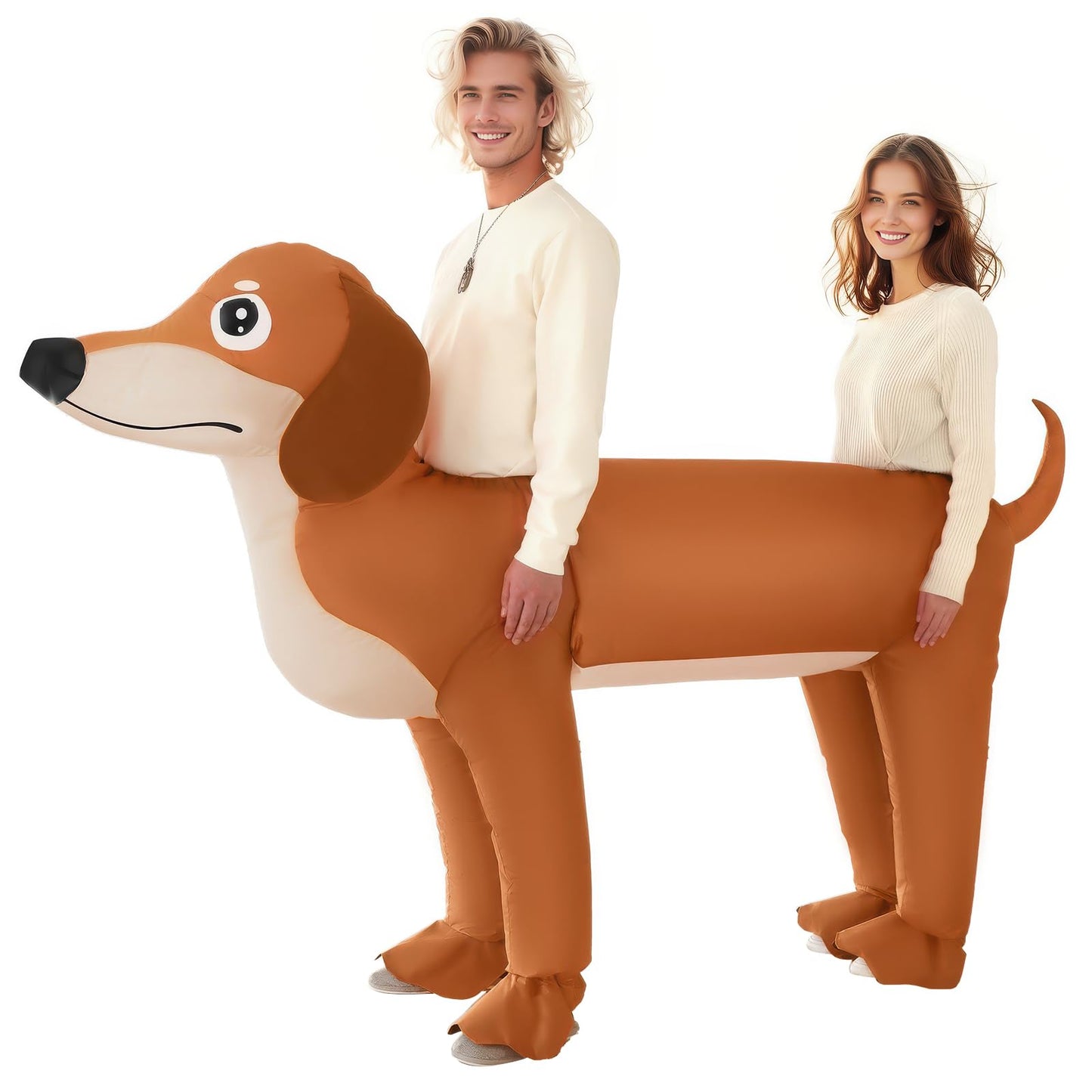 Inflatable Costume Dachshund Double Dog Costume for Adult