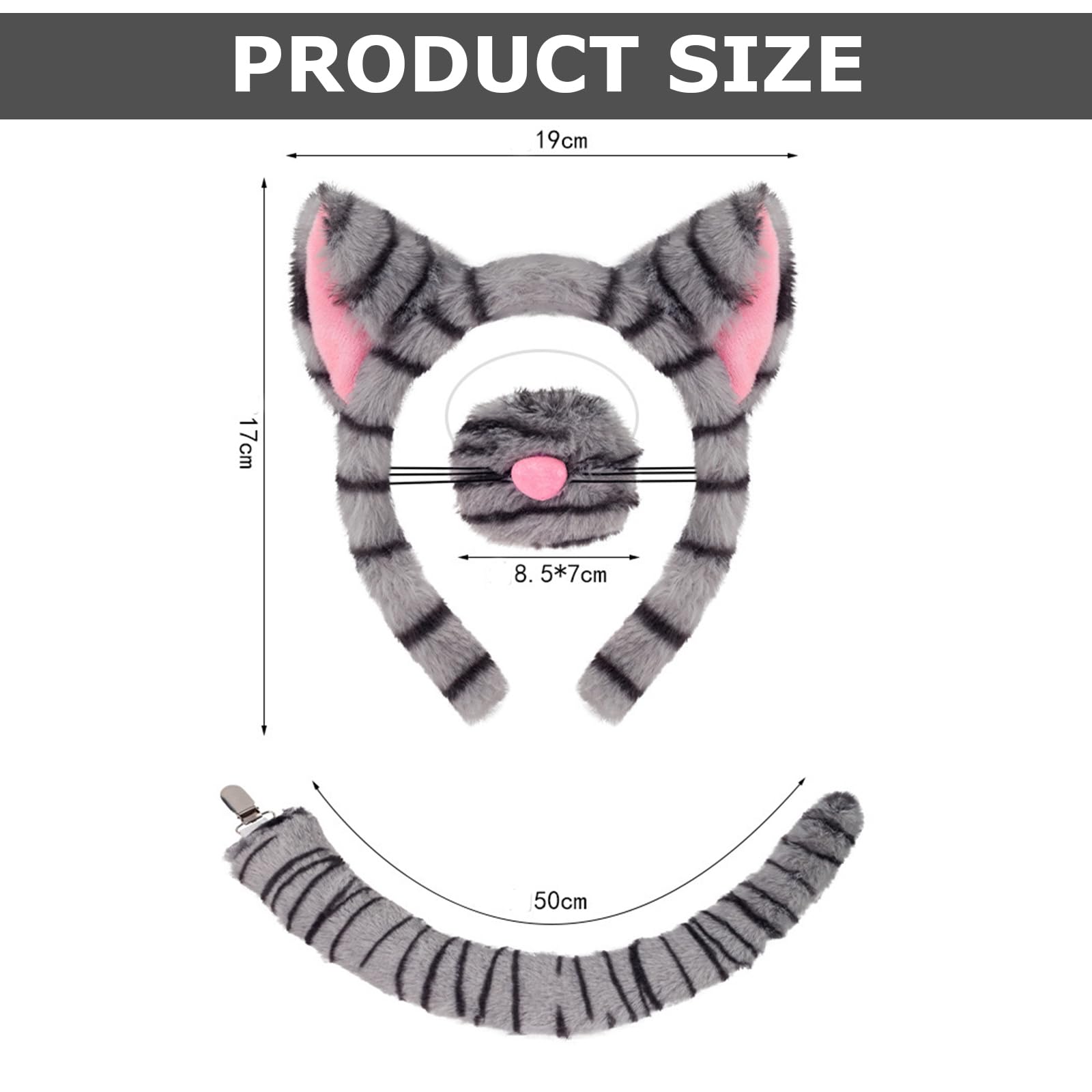 Cat Costume Set - Animal Grey Cat Costume Set with Grey Cat (image 3)