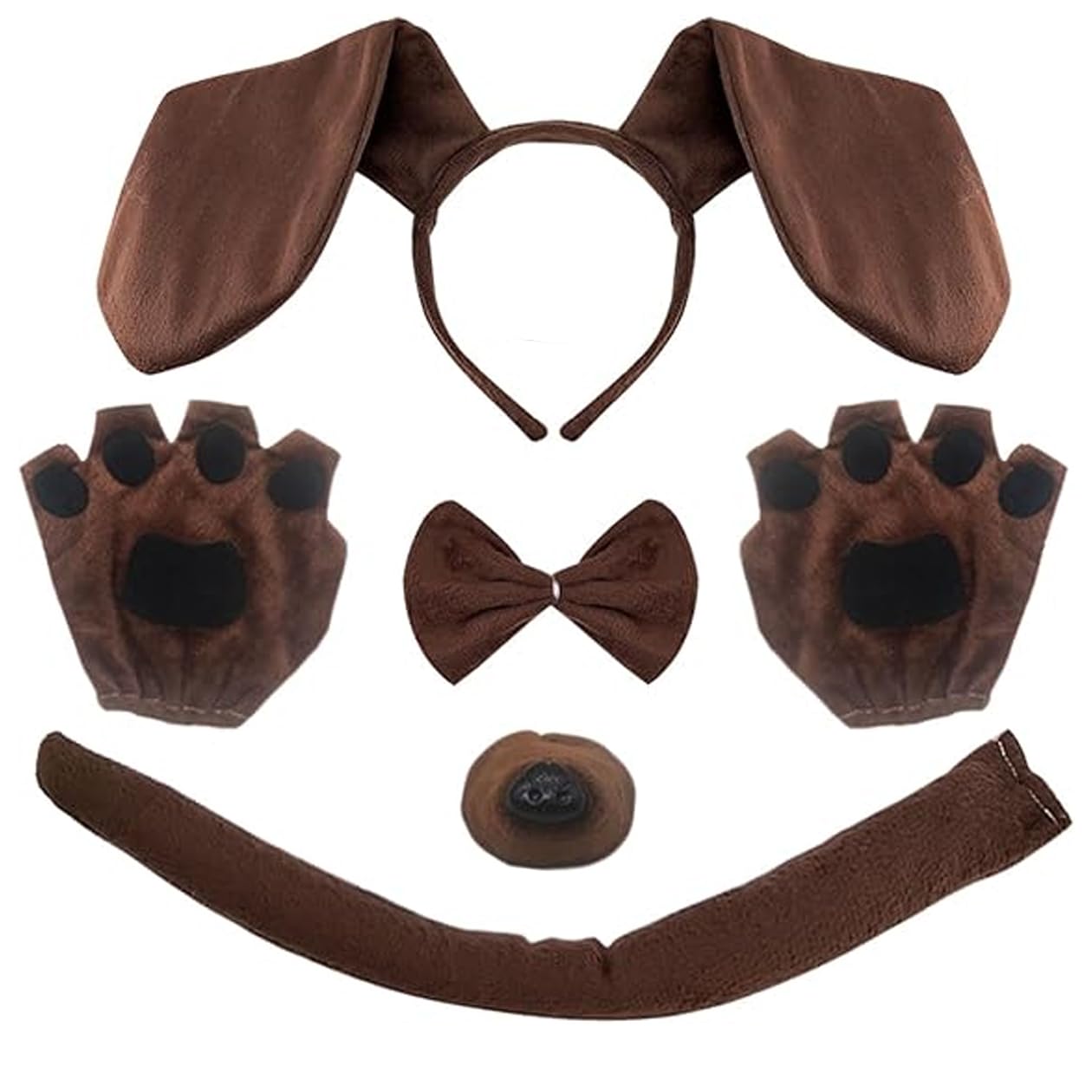 Black and White Spotted Dog Costume Set - Dalmatian Puppy Ears