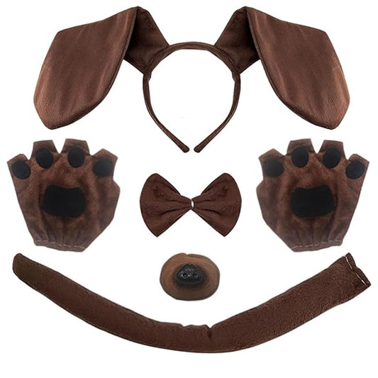Black and White Spotted Dog Costume Set - Dalmatian Puppy Ears
