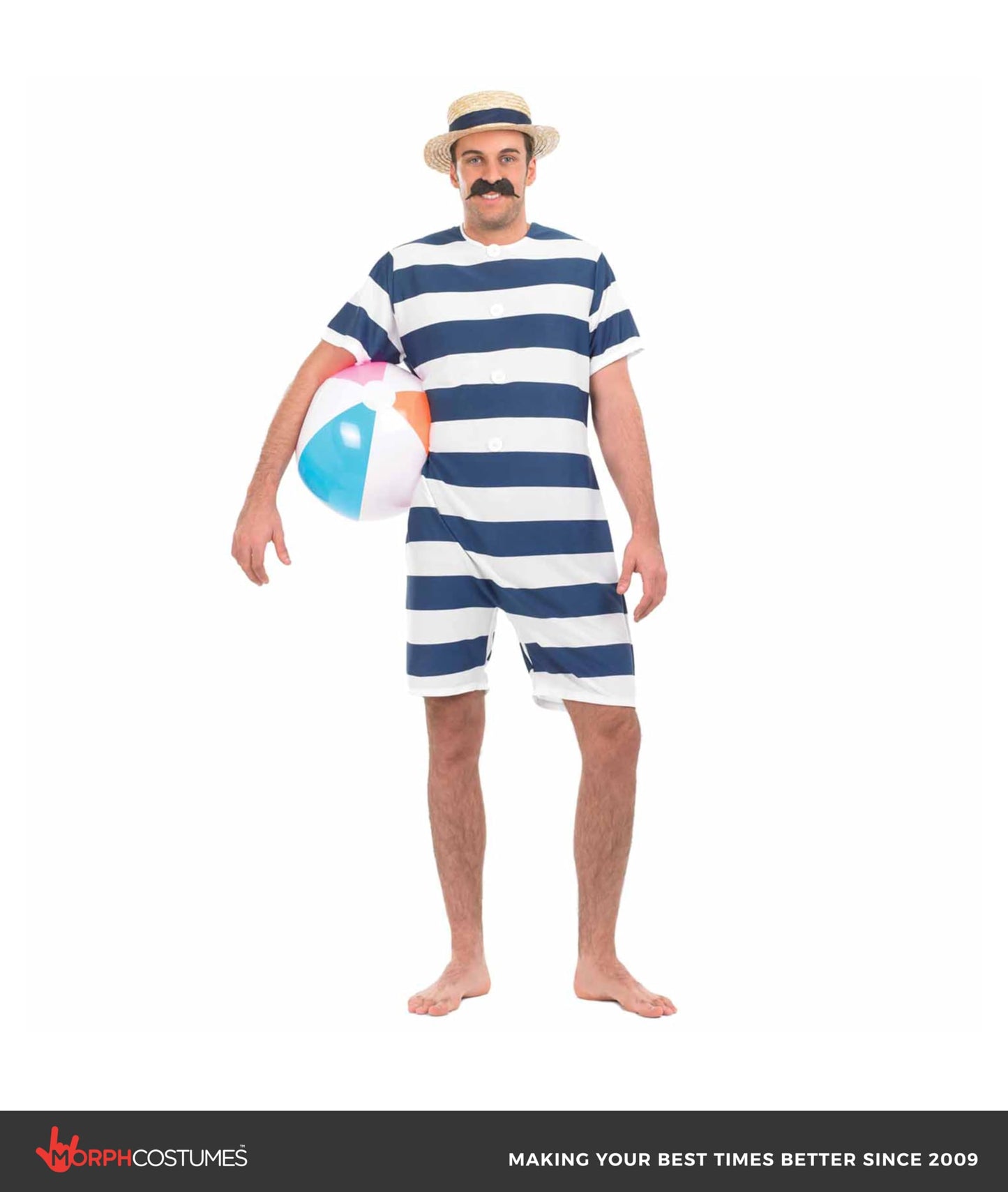 Fun Shack Old Time Victorian Bathing Suit Costume 20s, Mens 1920s Victorian Suit, Halloween Costumes for Men Adult Large