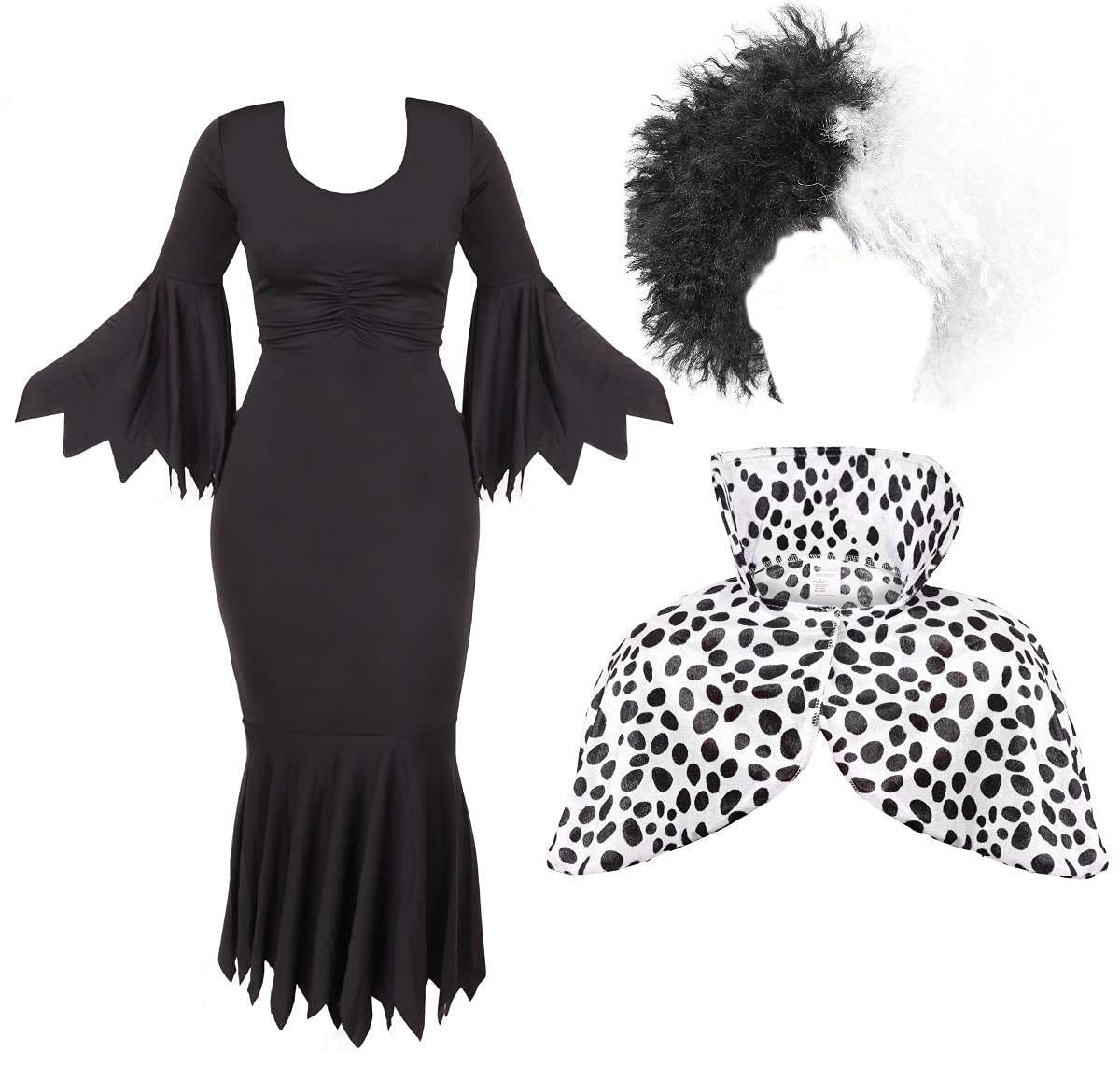 Couples Dalmatian Halloween Fancy Dress Costumes - His and Hers T.V. Film Movie Character Costumes (Mens: Medium - Womens: Medium)