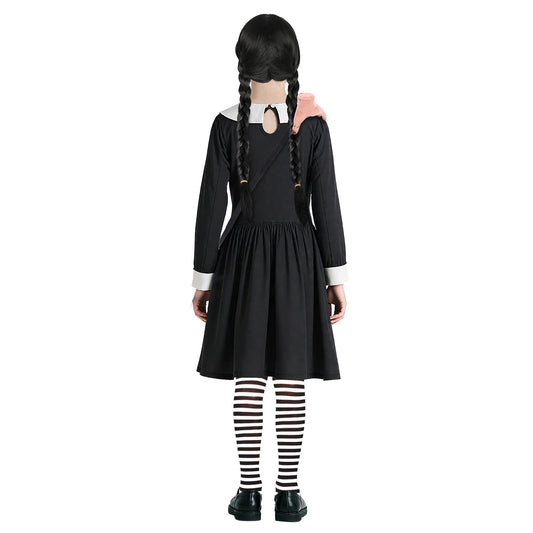 HOMELEX Black Costume Dress Kids For Girls Family Halloween Costume Carnival Party Fancy Dress Outfit (Kids Dress Set D, 5-6 Years)