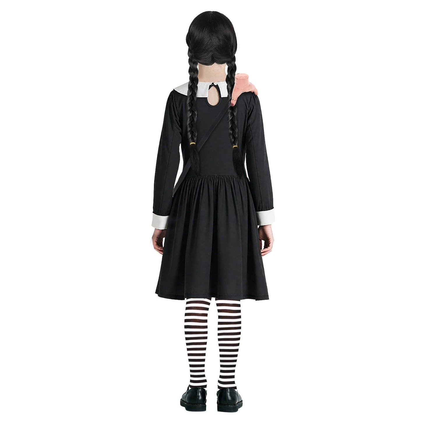 HOMELEX Black Costume Dress Kids For Girls Family Halloween Costume Carnival Party Fancy Dress Outfit (Kids Dress Set D, 5-6 Years)