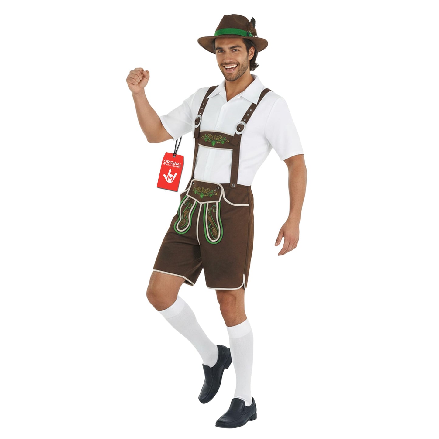 Fun Shack Lederhosen Men Costume, October Festival Costume For Men, Oktoberfest Costumes, Fancy Dress For Adults, Large