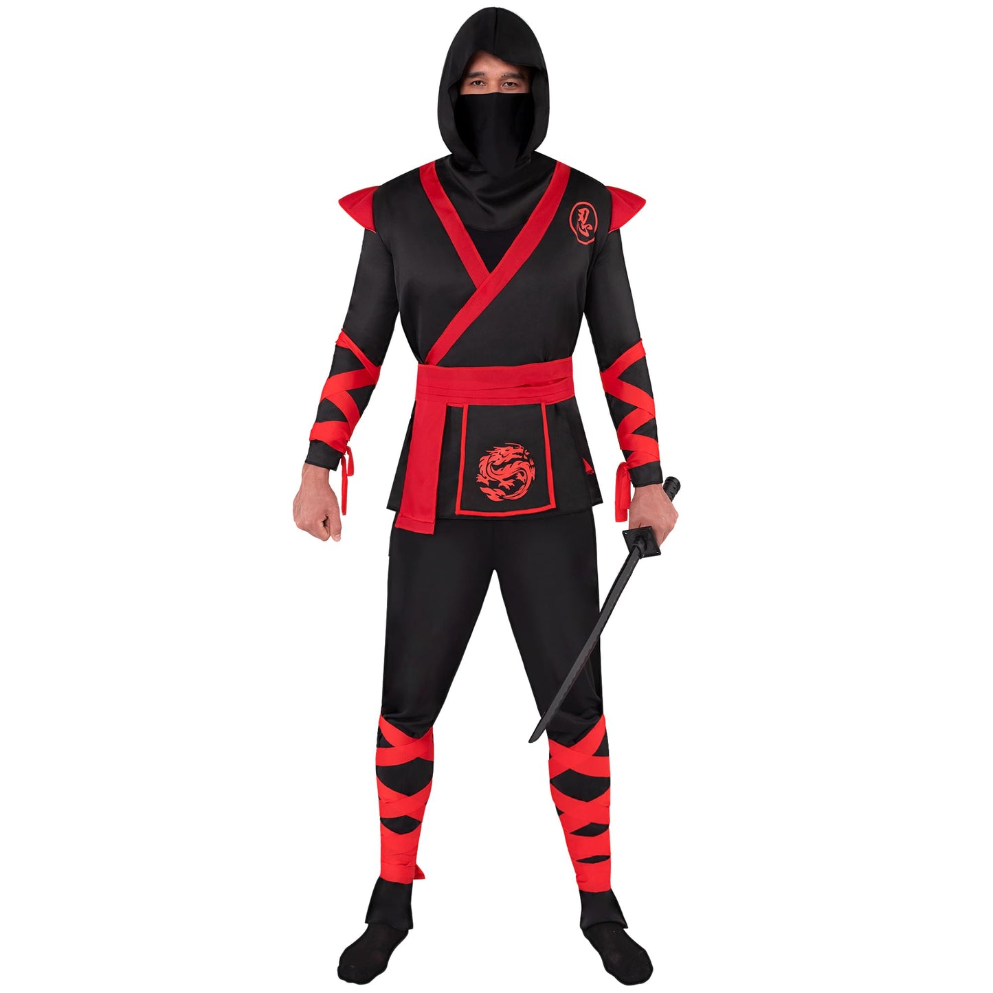 Men Ninja Deluxe Costume for Adult Halloween Dress Up Party - Trick