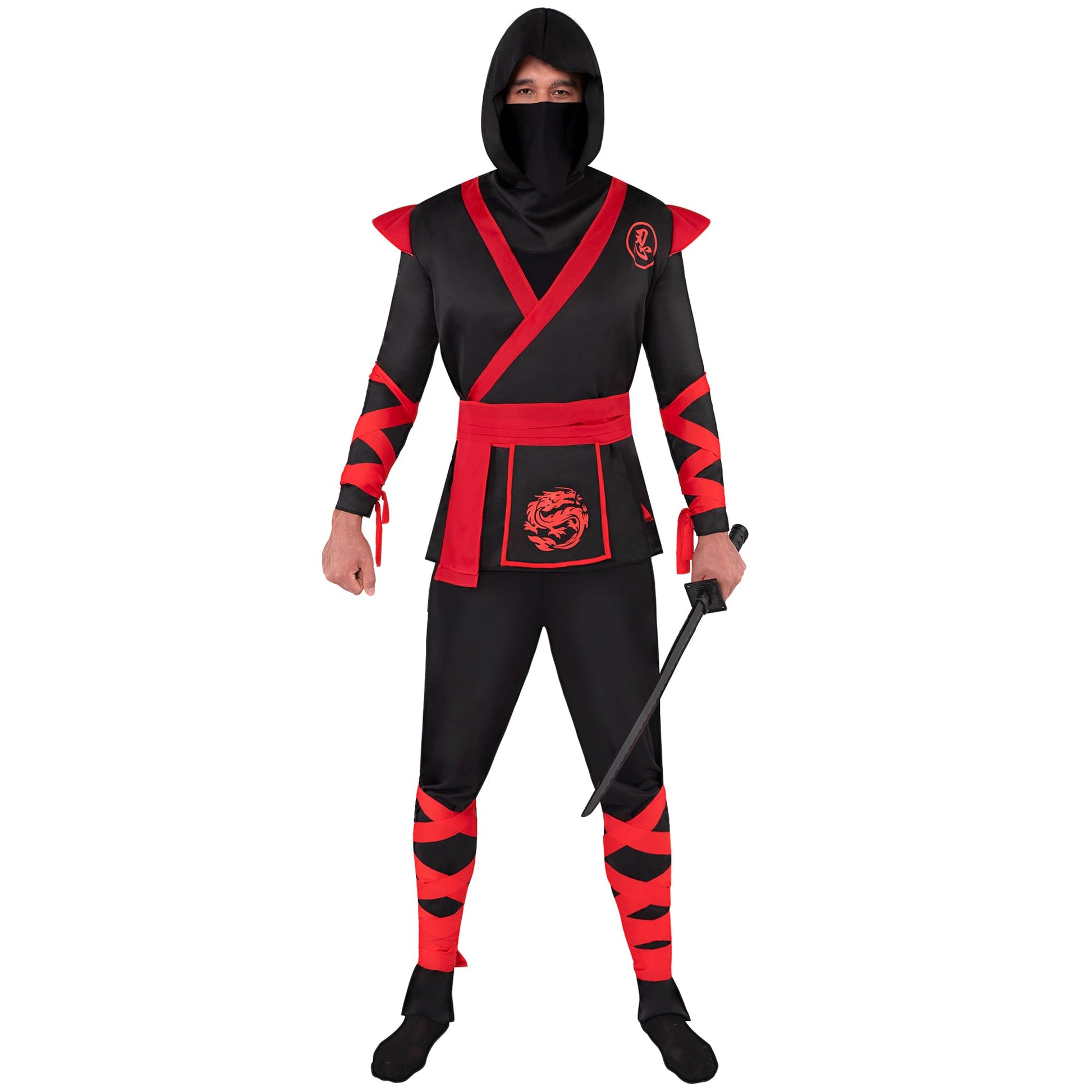 Men Ninja Deluxe Costume for Adult Halloween Dress Up Party - Trick