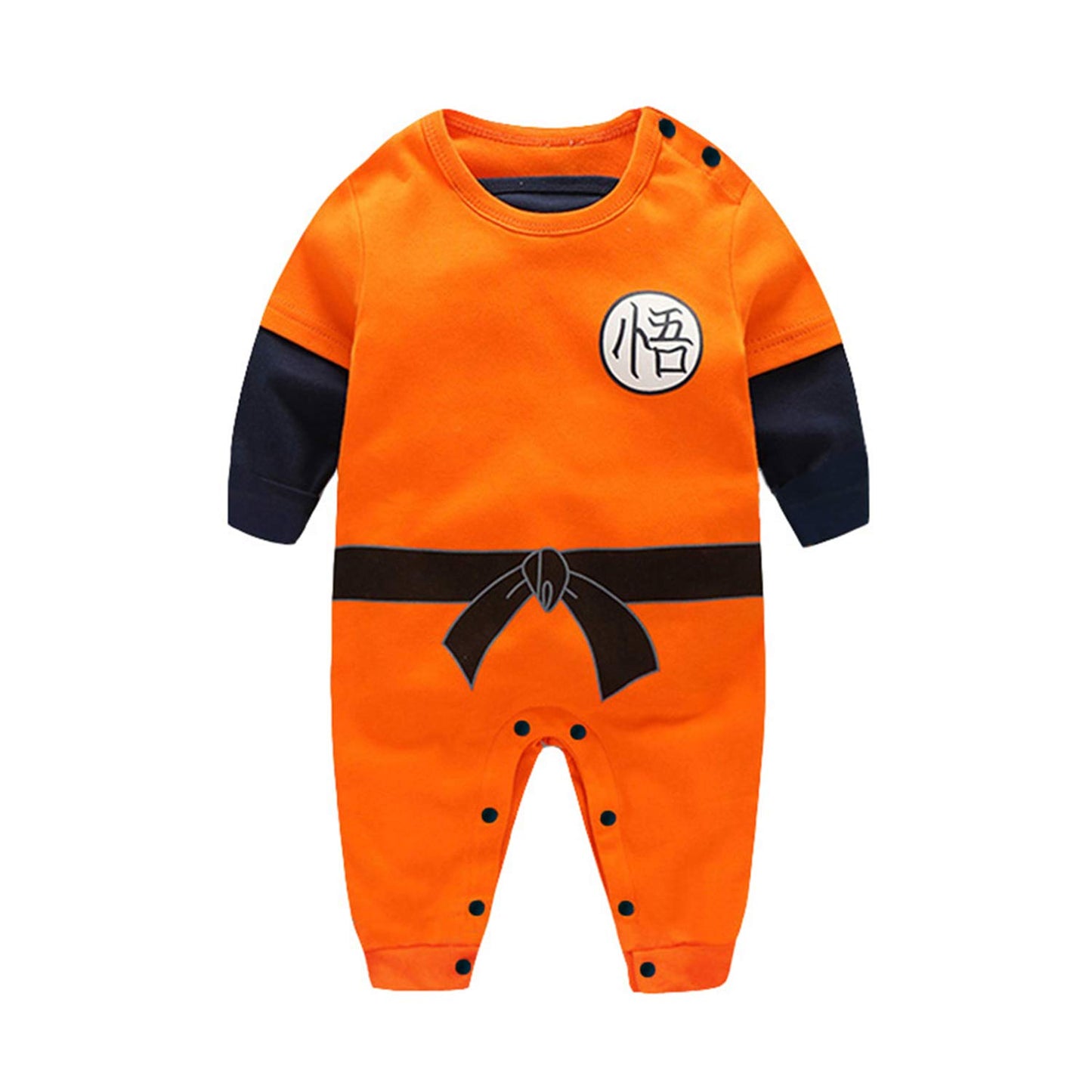 Sxkayxr Cartoon Newborn Baby Boys Girls Romper Goku-Inspired Infant Outfit Jumpsuit Clothes