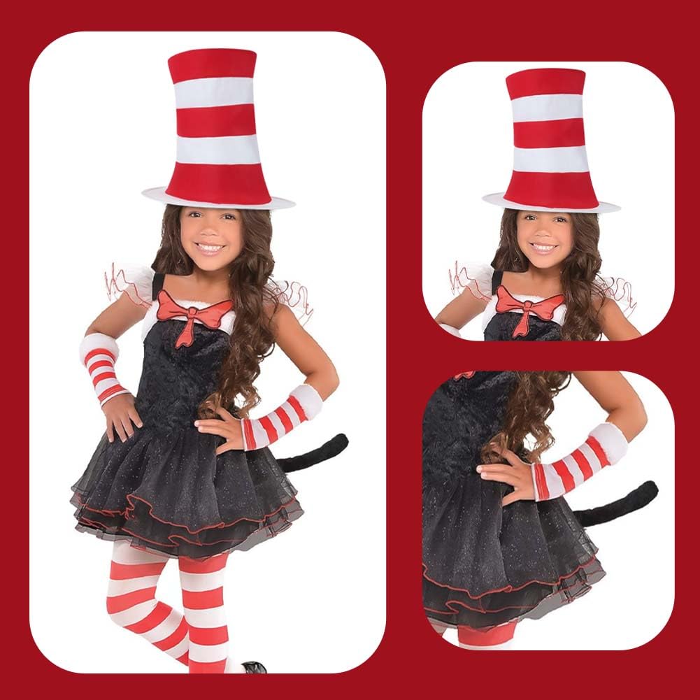 Adults Halloween Crazy Cat Fancy Dress Costume - Set with Striped