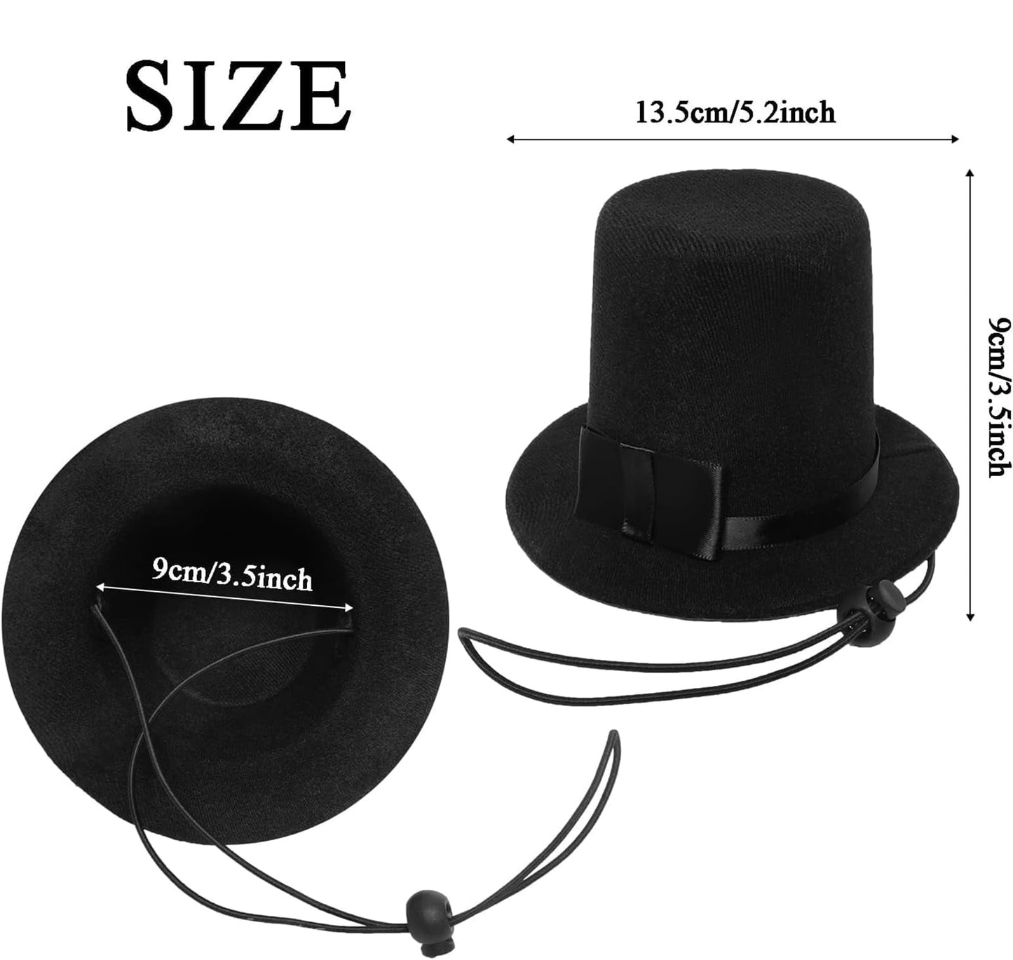 Pet Formal Costume Set Dog Top Hat with Necktie Cat Gentleman