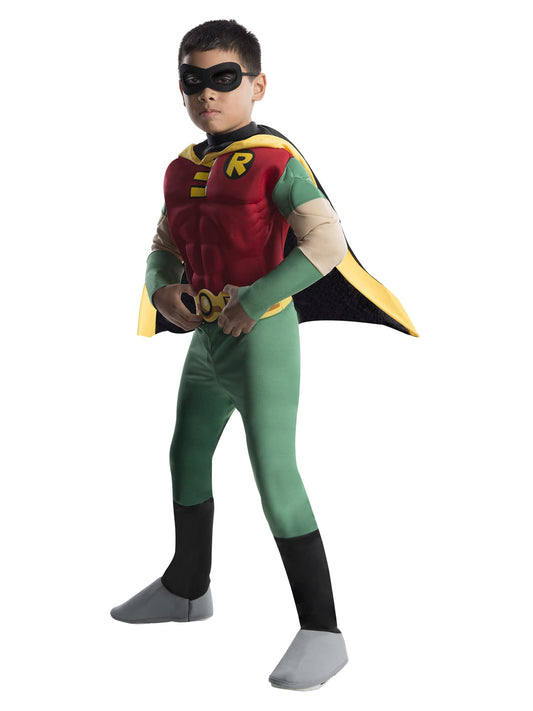 Robin deluxe muscle chest costume for kids, front view