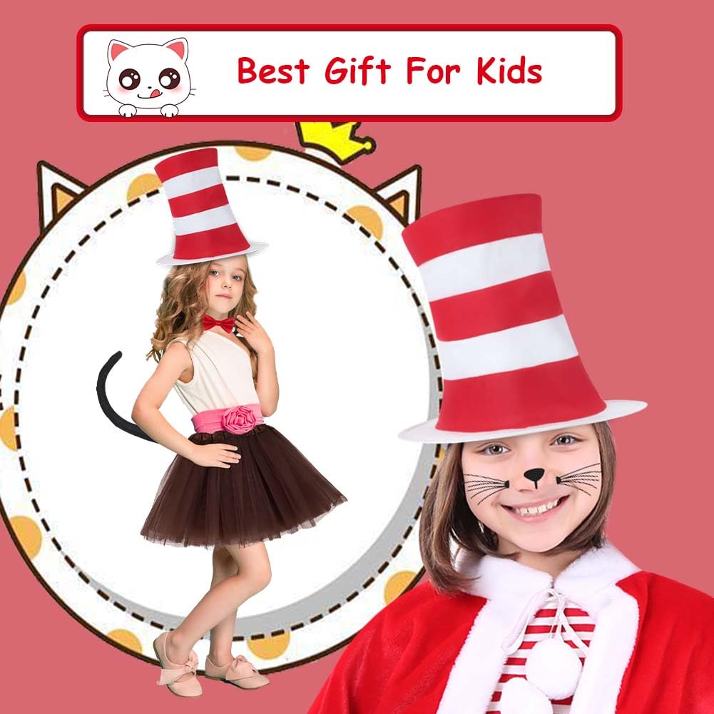 Adults Halloween Crazy Cat Fancy Dress Costume - Set with Striped