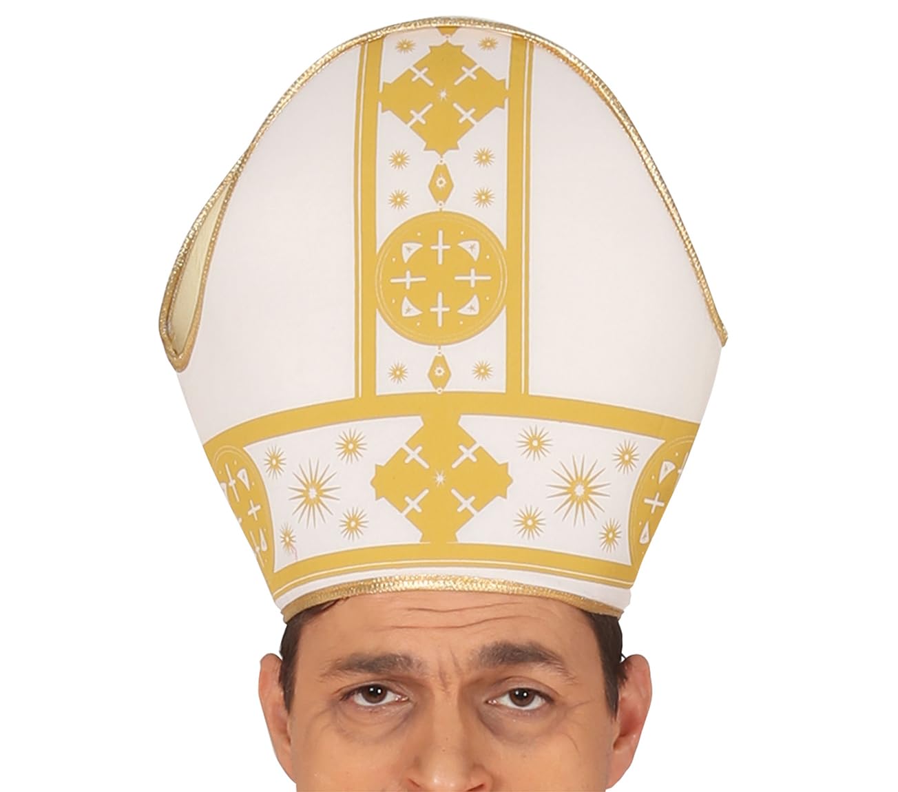 FIESTAS GUIRCA | Pope Fancy Dress Adult (42-44/XL) - Cape, Hat and Tunic - Religious Costumes for Halloween, Carnival and Fancy Dress Parties - Ideal for Men - Red and White