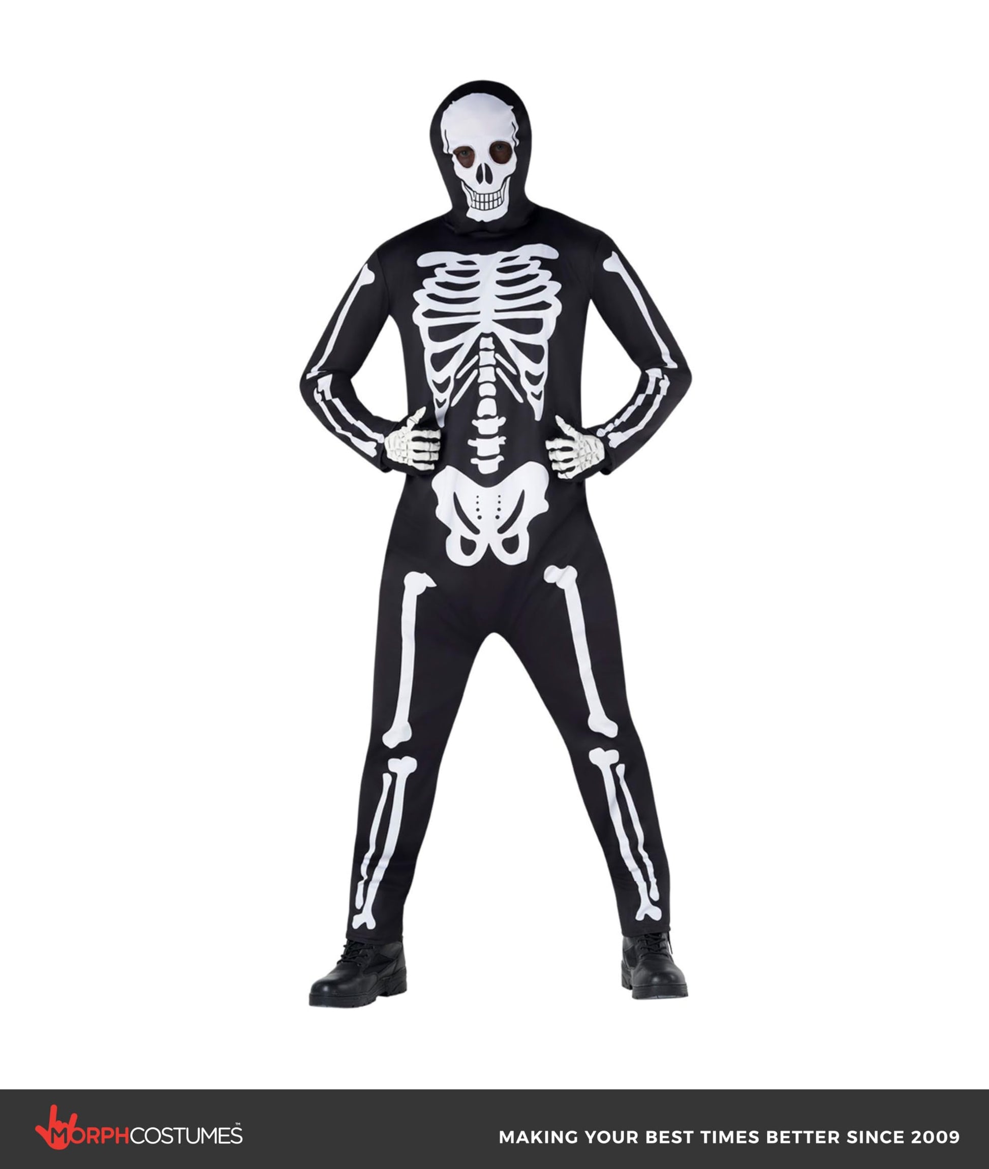 Mens Skeleton Costume - Skeleton Costume Adult - Halloween Costumes (image 4)