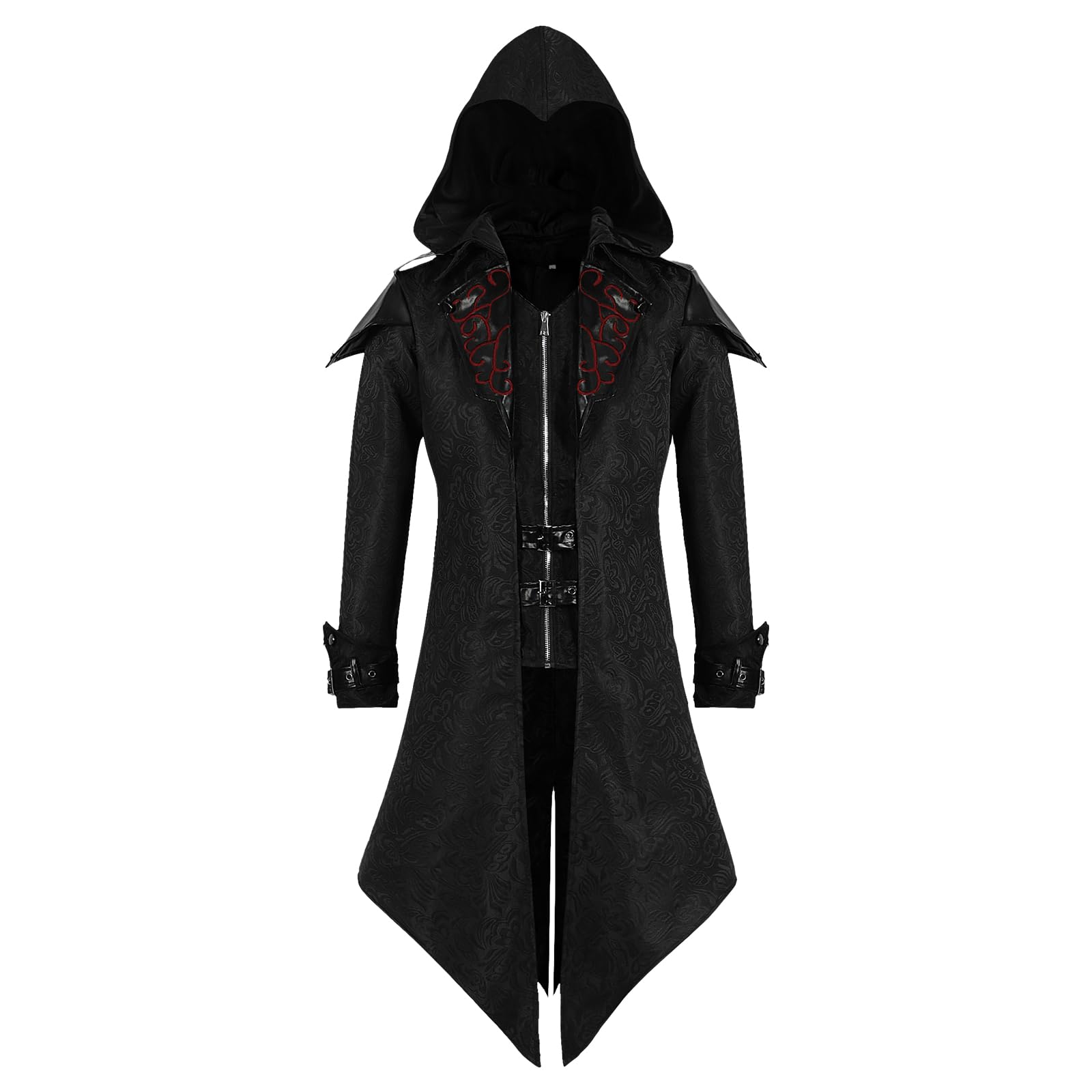 Steampunk Men's Jacket with Hood - Gothic Tailcoat Men's Coat