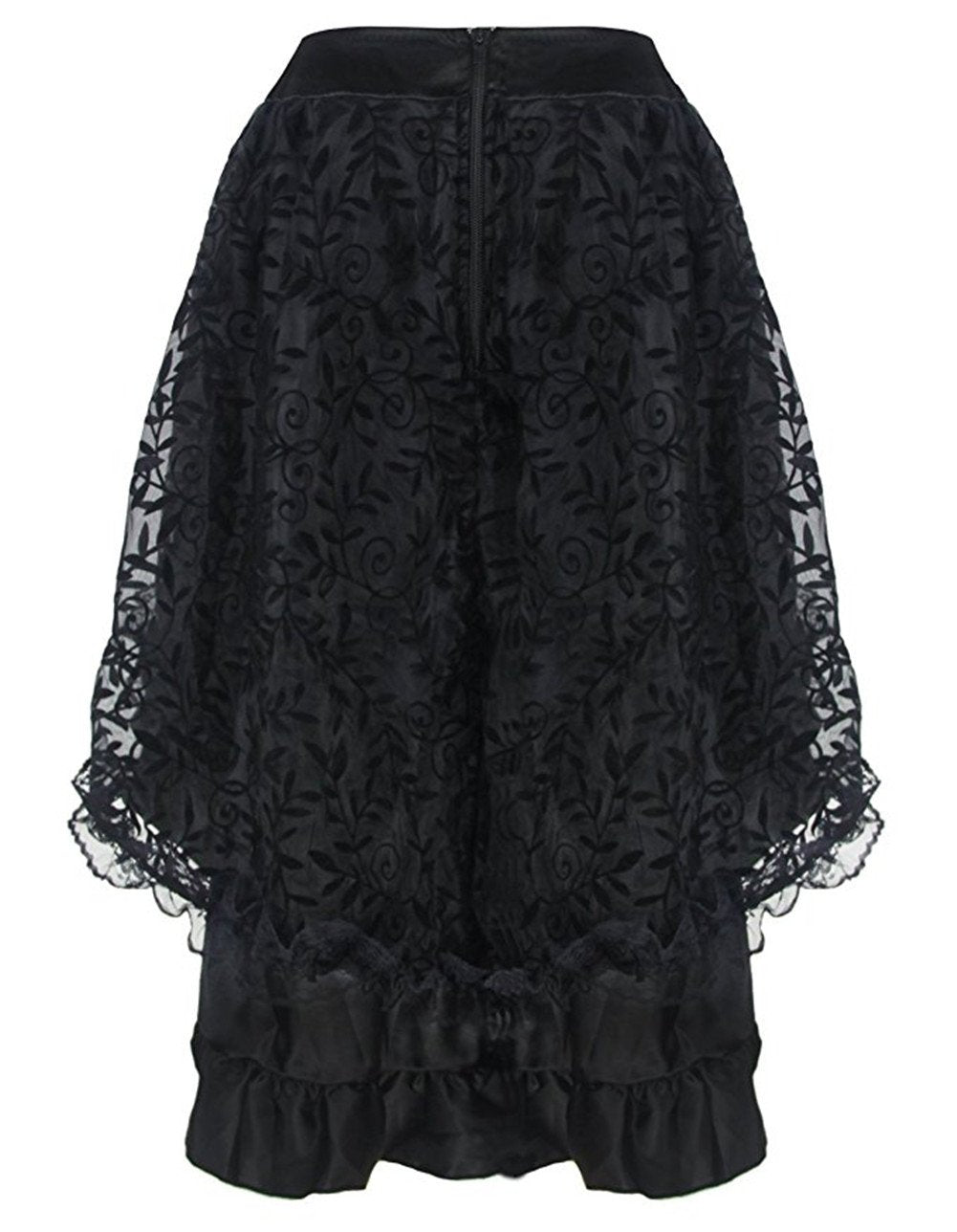 Women's Steampunk Gothic Dress Costume Vintage Multi Layered