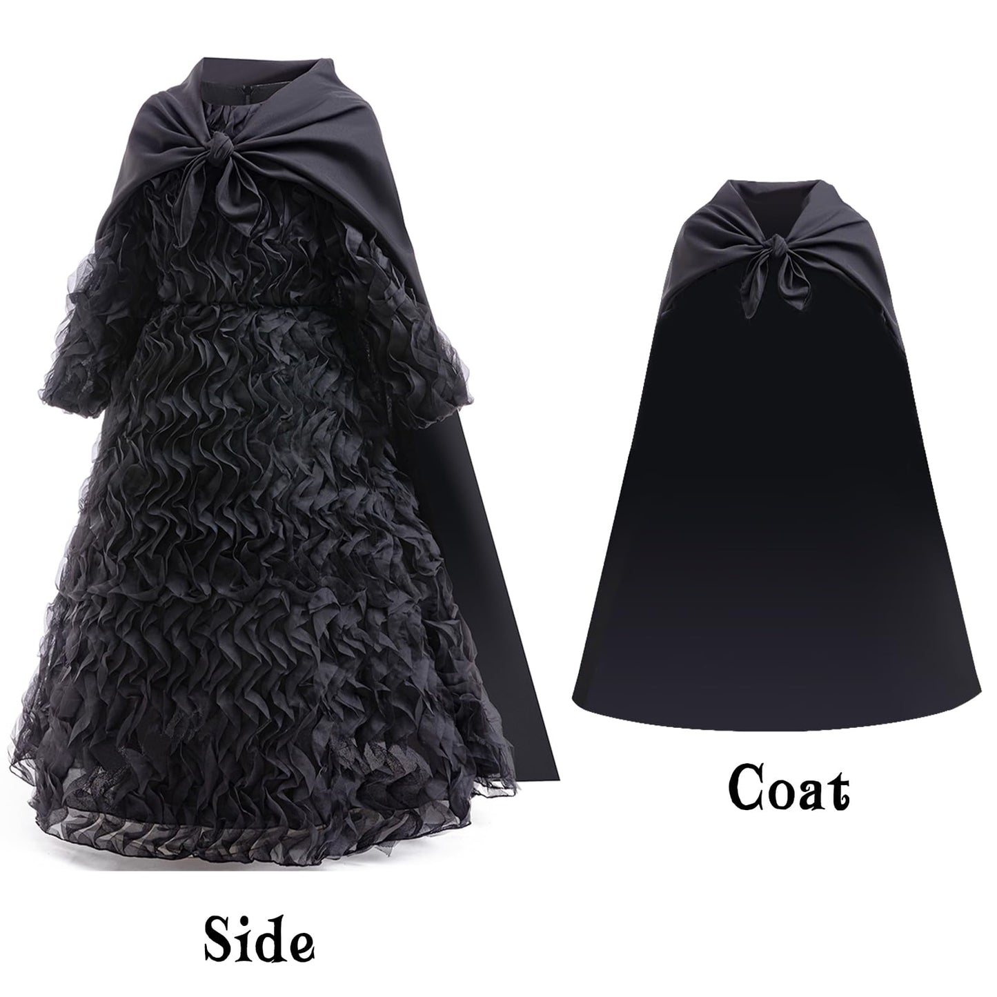 keaiyouhuo Kids Witch Costume Dress for Girls Halloween Cosplay Carnival Party Outfit With Glasses and Pointed Hat