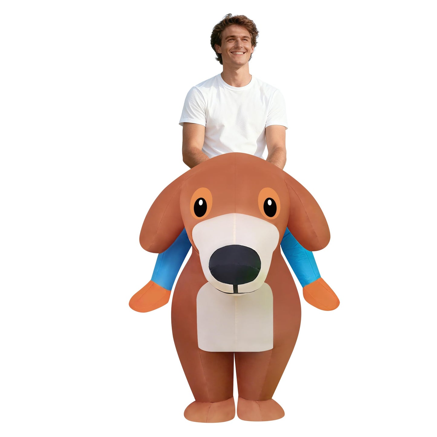 2-Person Inflatable Dachshund Ride-On Costume - Tandem Inflatable